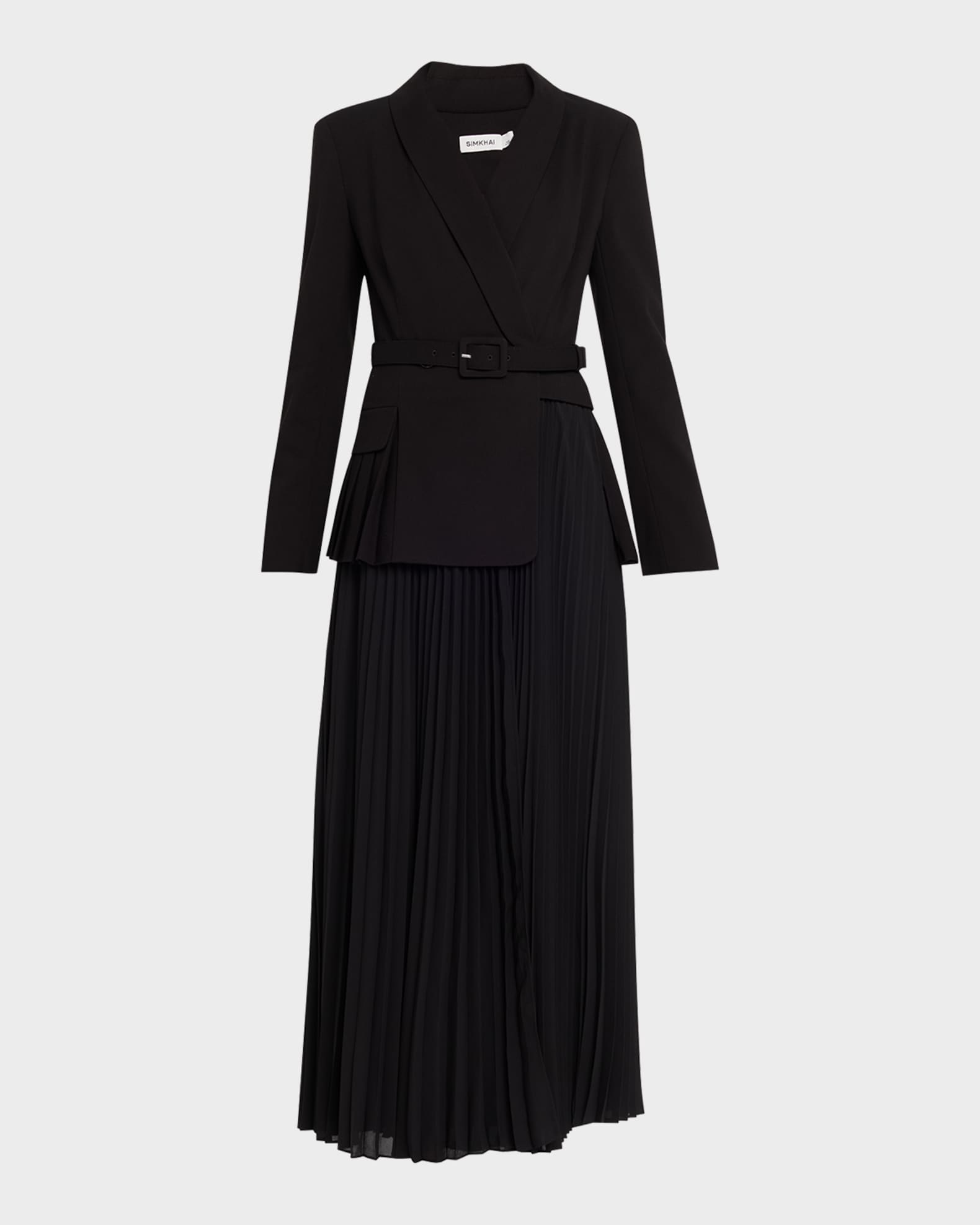 simkhai black dress SIMKHAI Kenlie Midi Dress main image 0