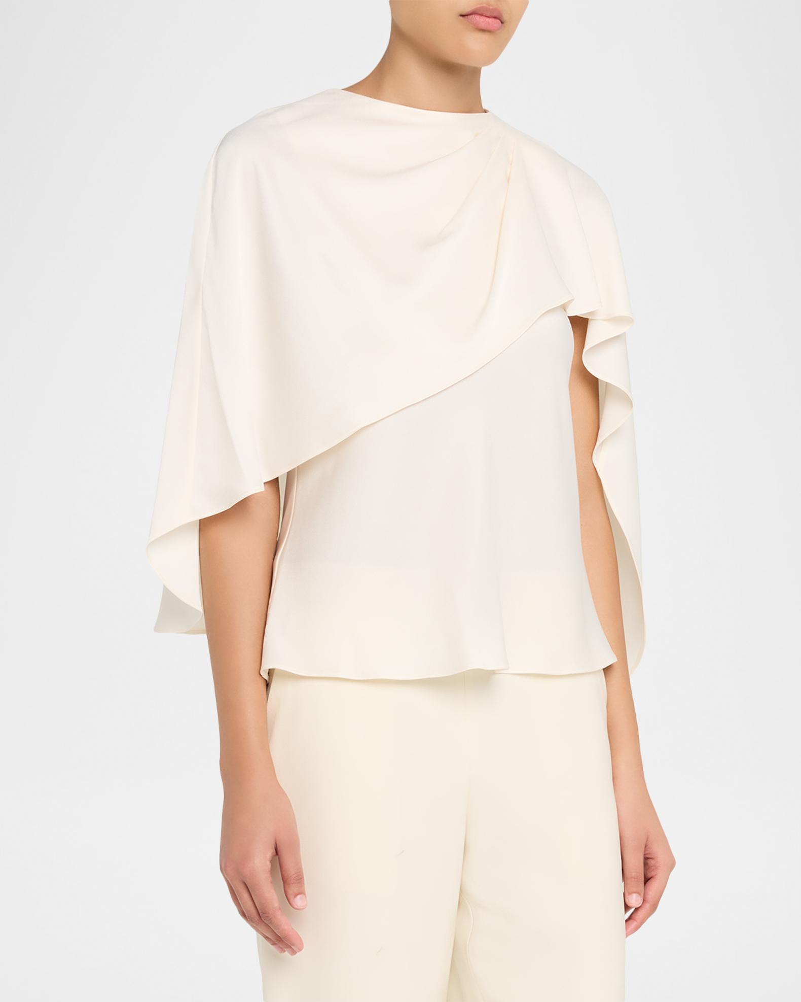 SIMKHAI Eliora Satin Cape Top | Neiman Marcus