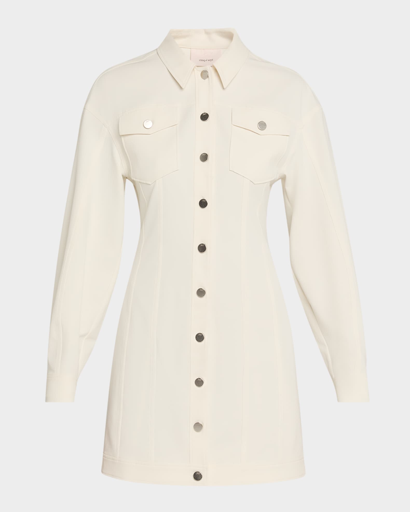 Cinq  Sept Women's Nolwenn Drop-Shoulder Mini-Shirtdress - Ivory - Size 12