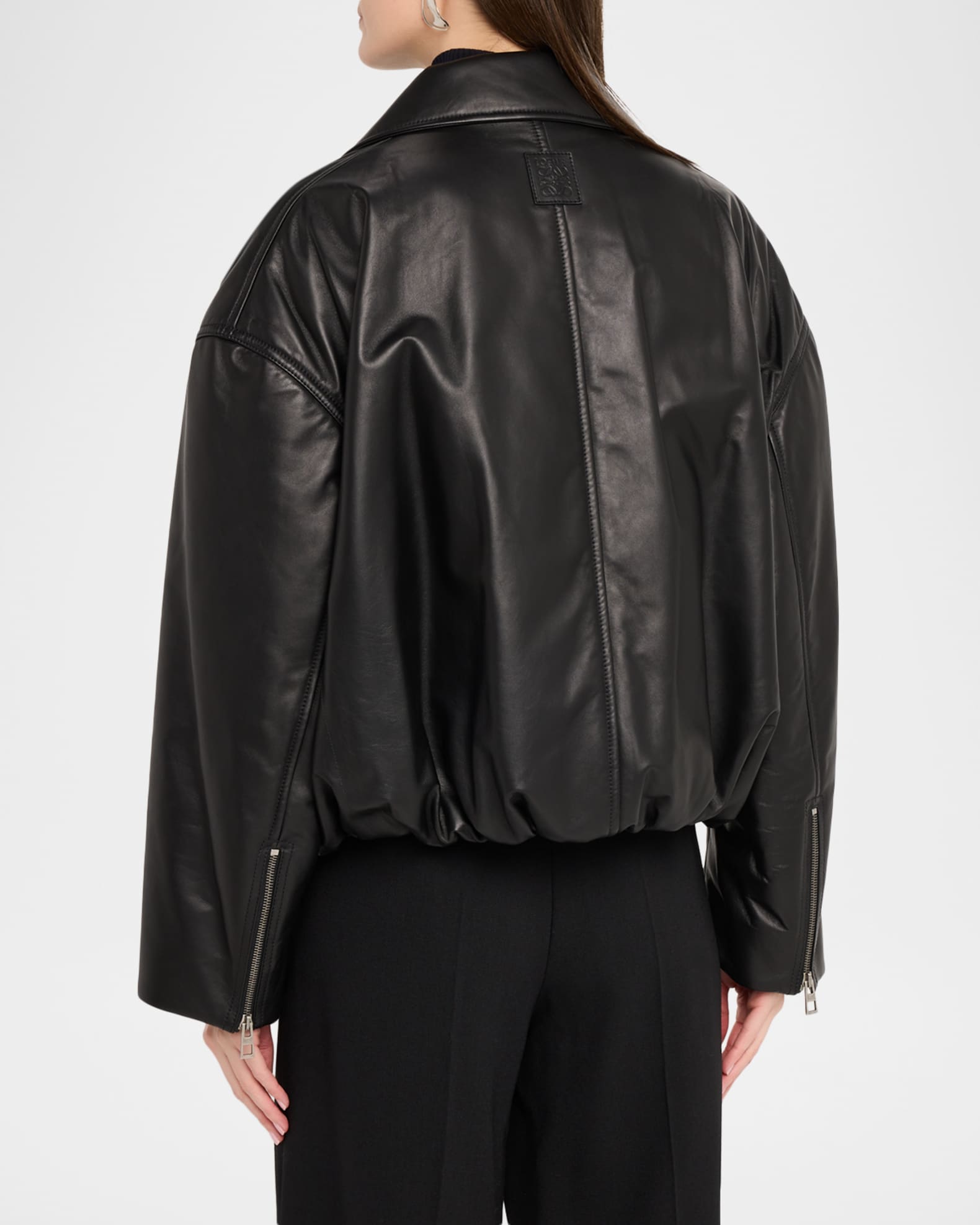 Loewe Short Nappa Lambskin Biker Jacket | Neiman Marcus