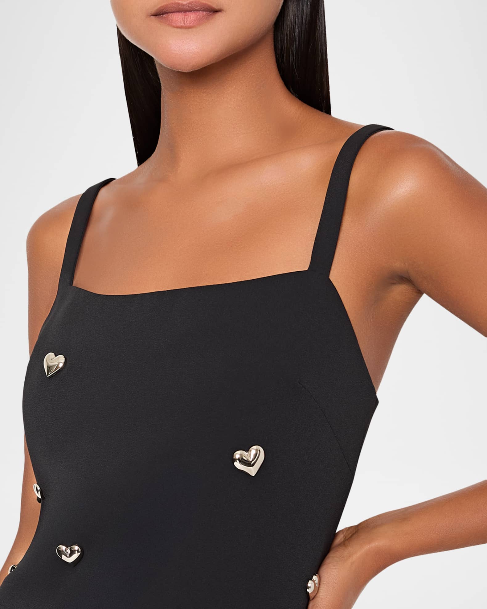 Milly Colette Heart-Embellished Mini Dress | Neiman Marcus