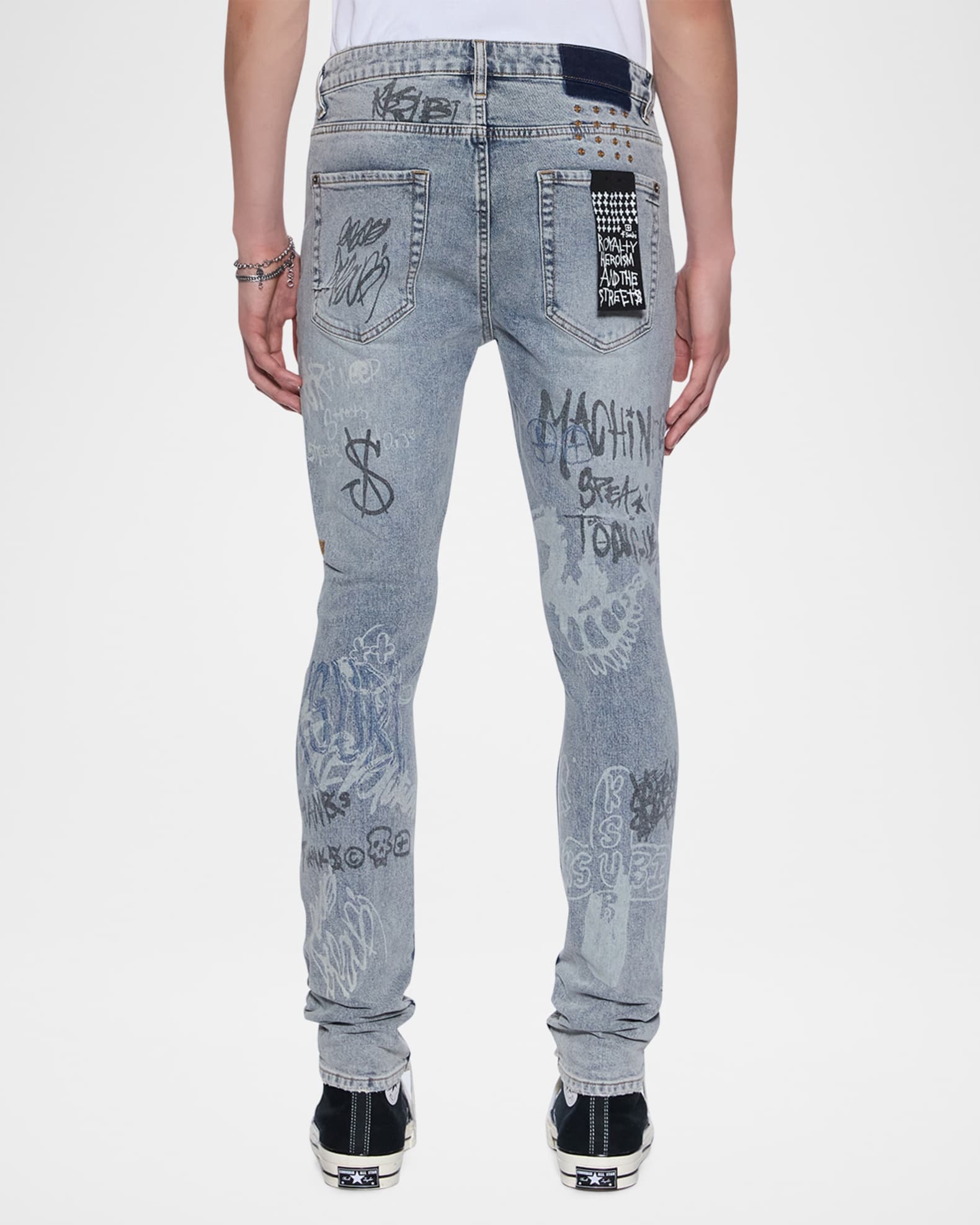 Ksubi Men's Van Winkle Graffiti Print Skinny Jeans | Neiman Marcus