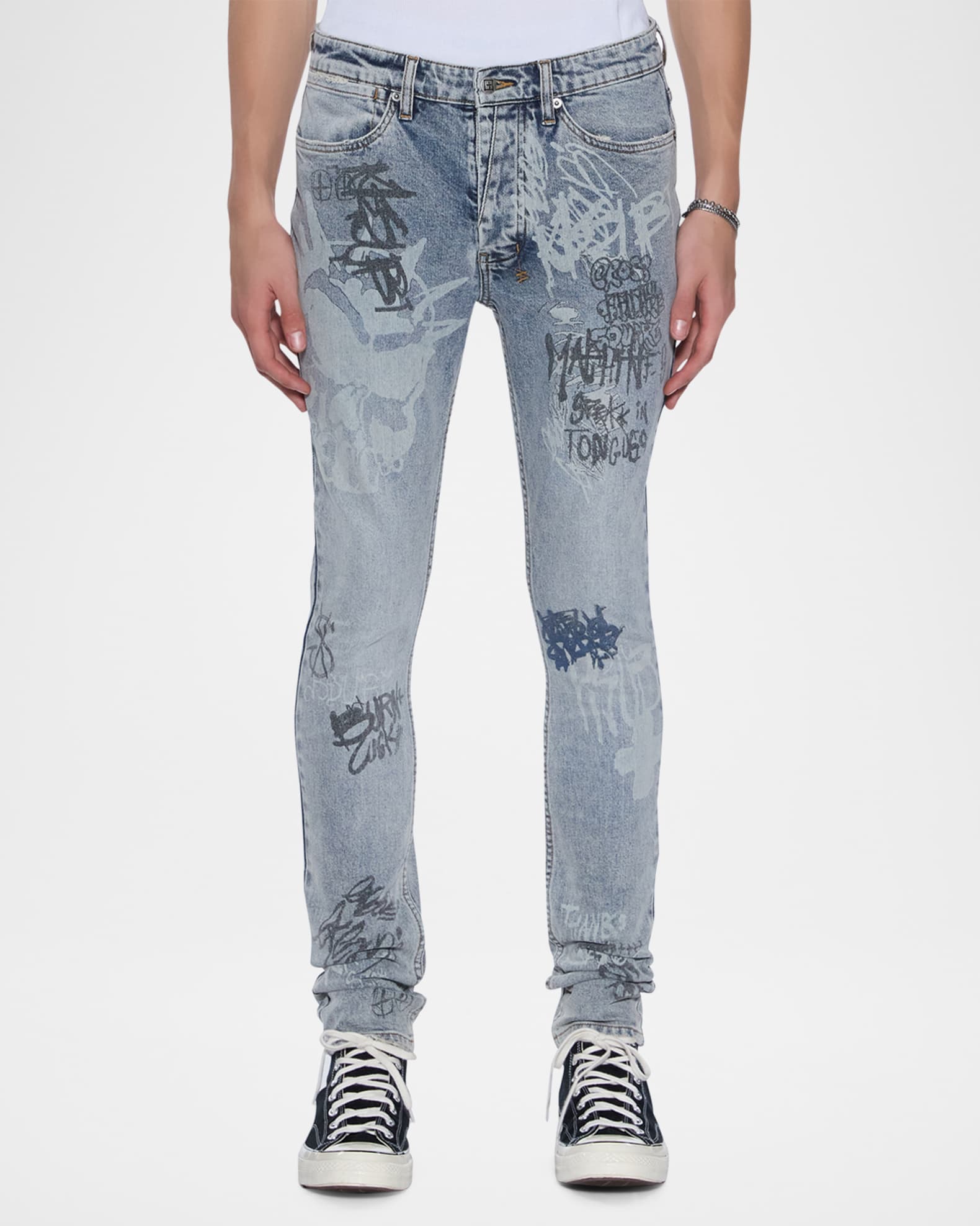 未使用 定価36300円 KSUBI VAN WINKLE デニム　ジーンズ　L Ksubi Men's Van Winkle Graffiti Print Skinny Jeans | Neiman Marcus