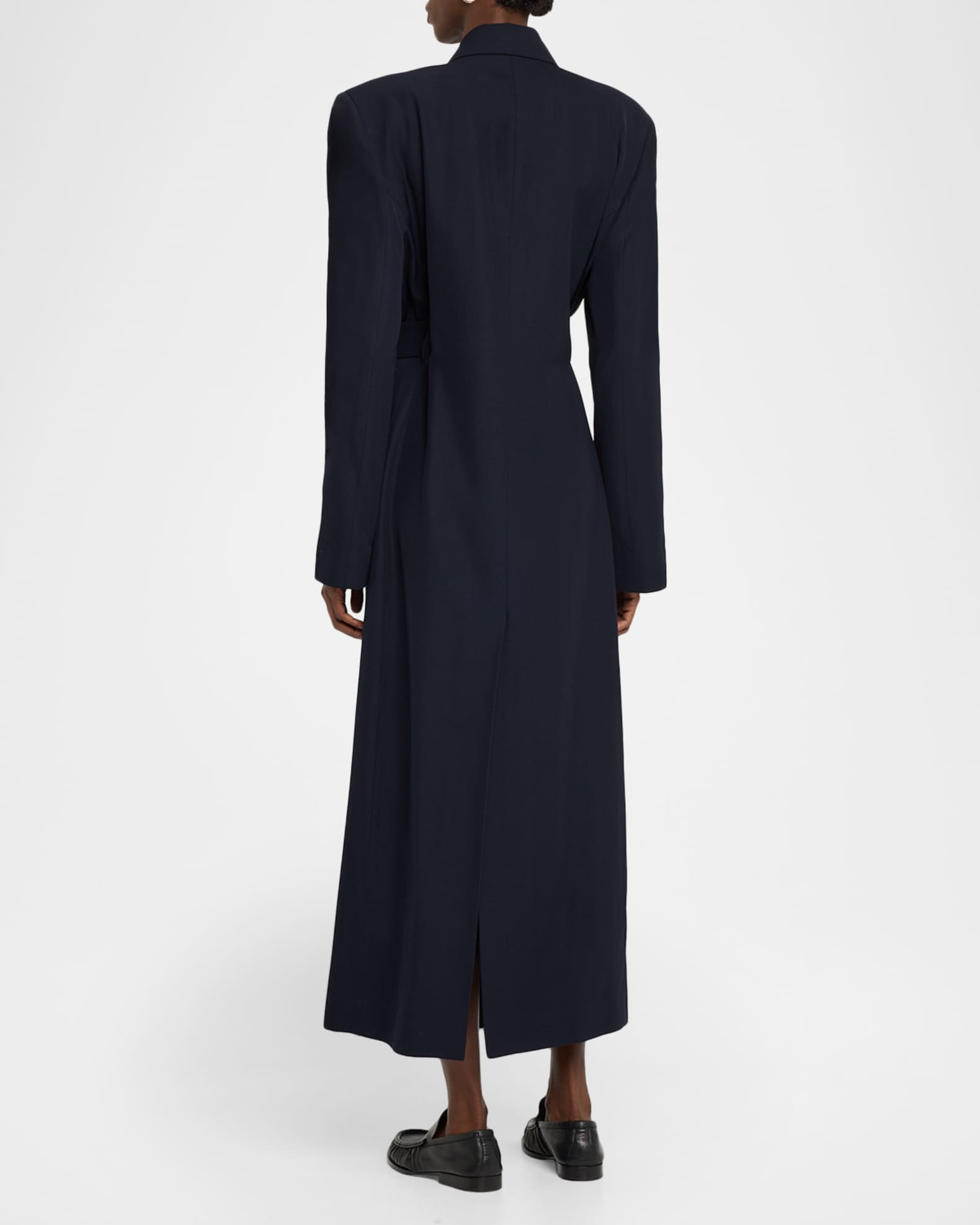 anOnlyChild Jean Double-Breasted Wool Long Robe Coat | Neiman Marcus