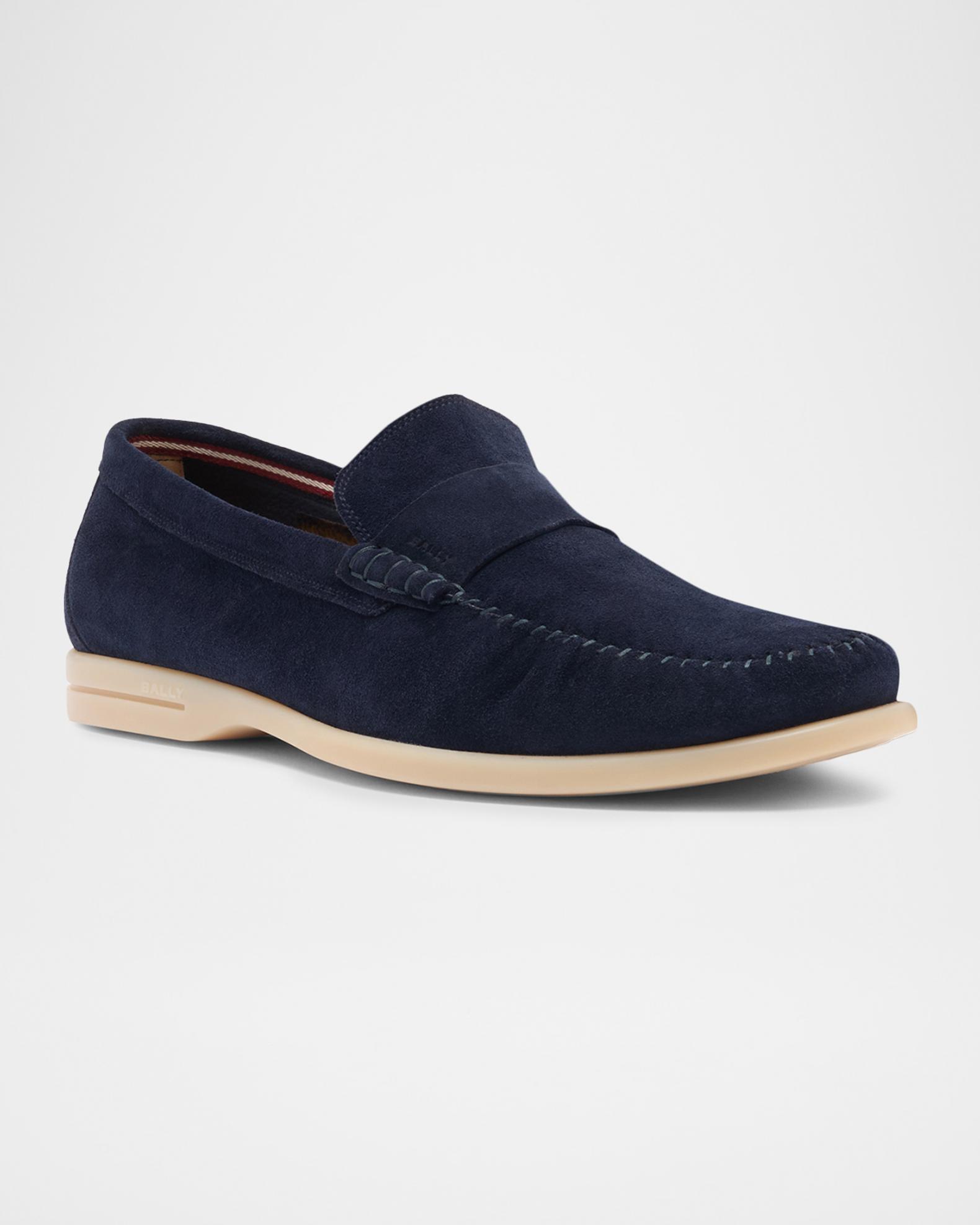 Bally Switzerland Made In Italy Men’s Walton Blue Leather Upper Loafer S… Amazon.com | Bally Men main image 3
