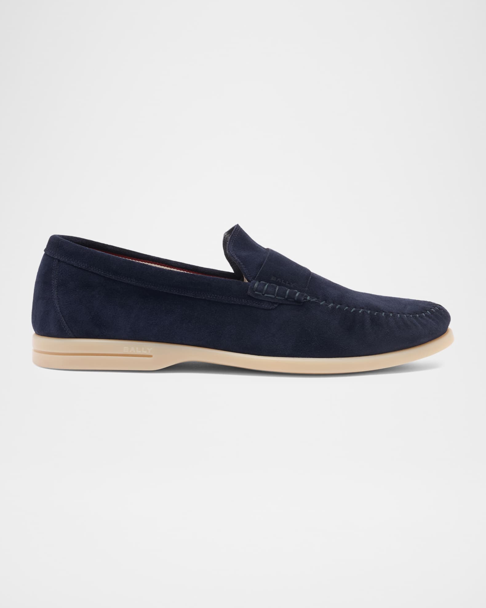 BALLY ネイビー スエード ローファー Bally Men's Switz Moc Suede Moccasins | Neiman Marcus