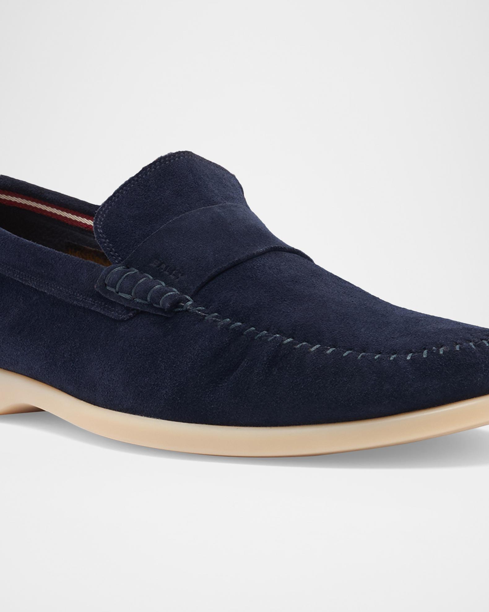 BALLY Dramer Blue Suede Driver Shoes Moc Women main image 3