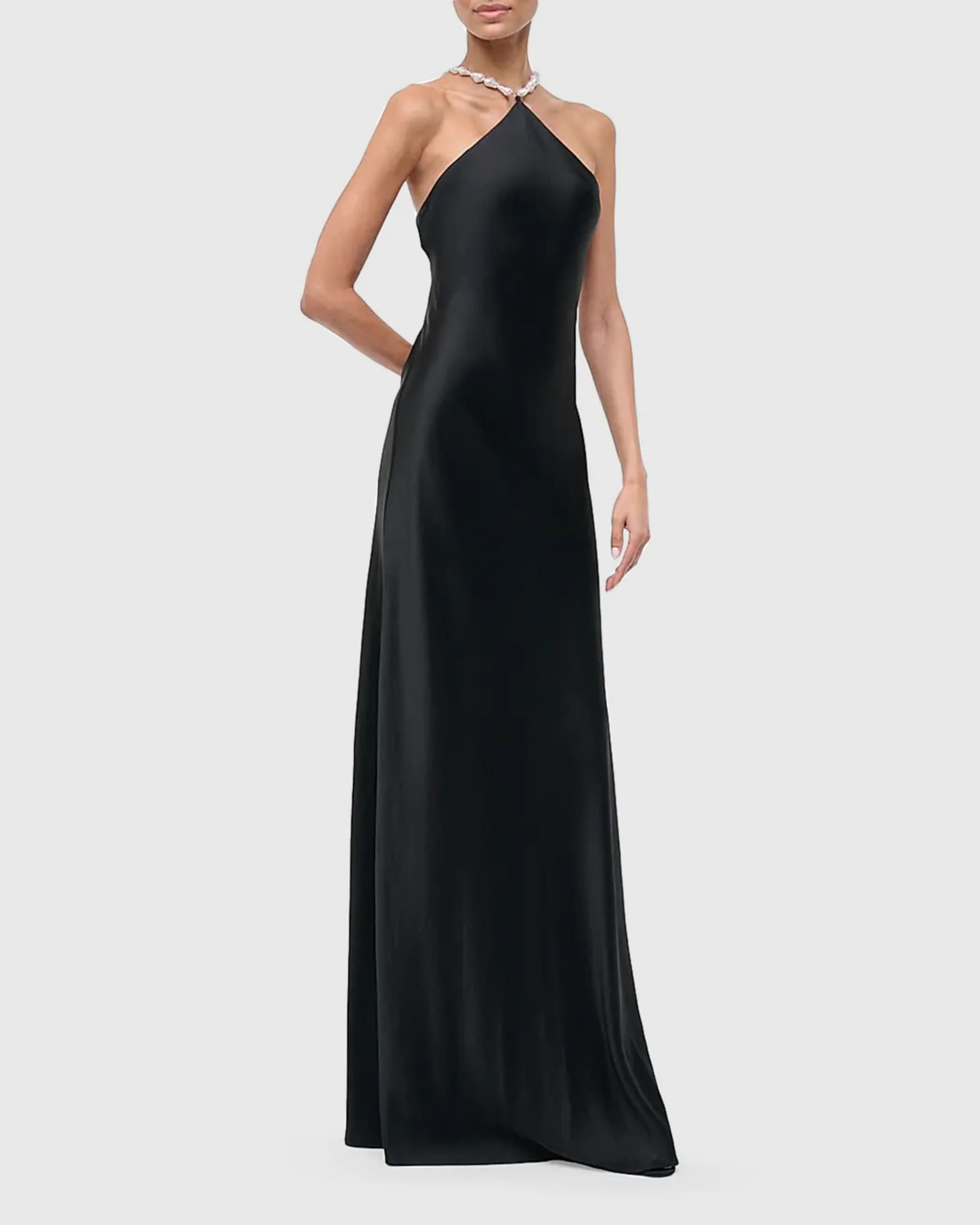 sachin and babi light blue dress Vida Backless Maxi Dress with Shell Trim