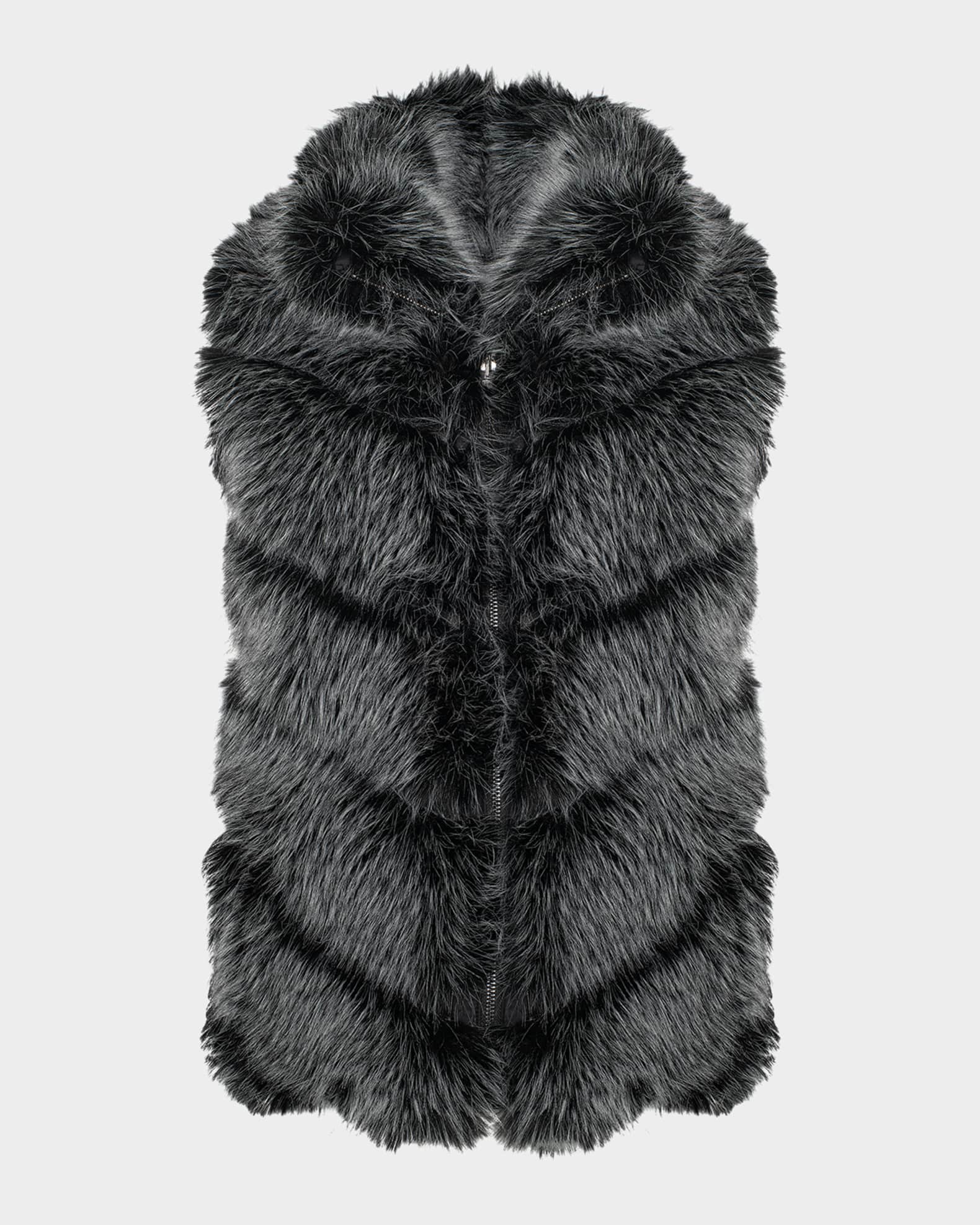 Lyla Grant Fur-Free Quilted Faux Fox Vest | Neiman Marcus