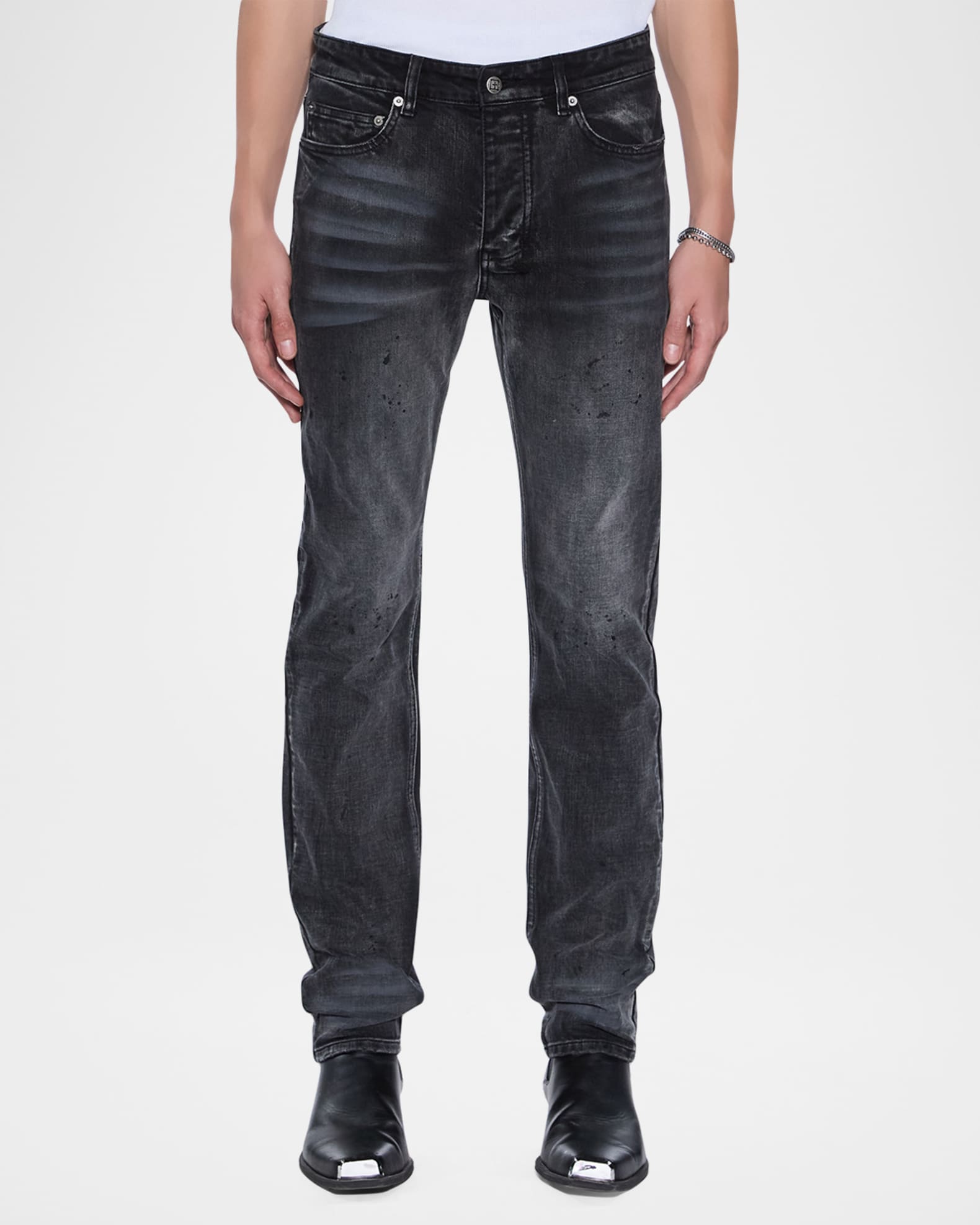 Ksubi Men's Chitch Carbon Black Slim Jeans | Neiman Marcus