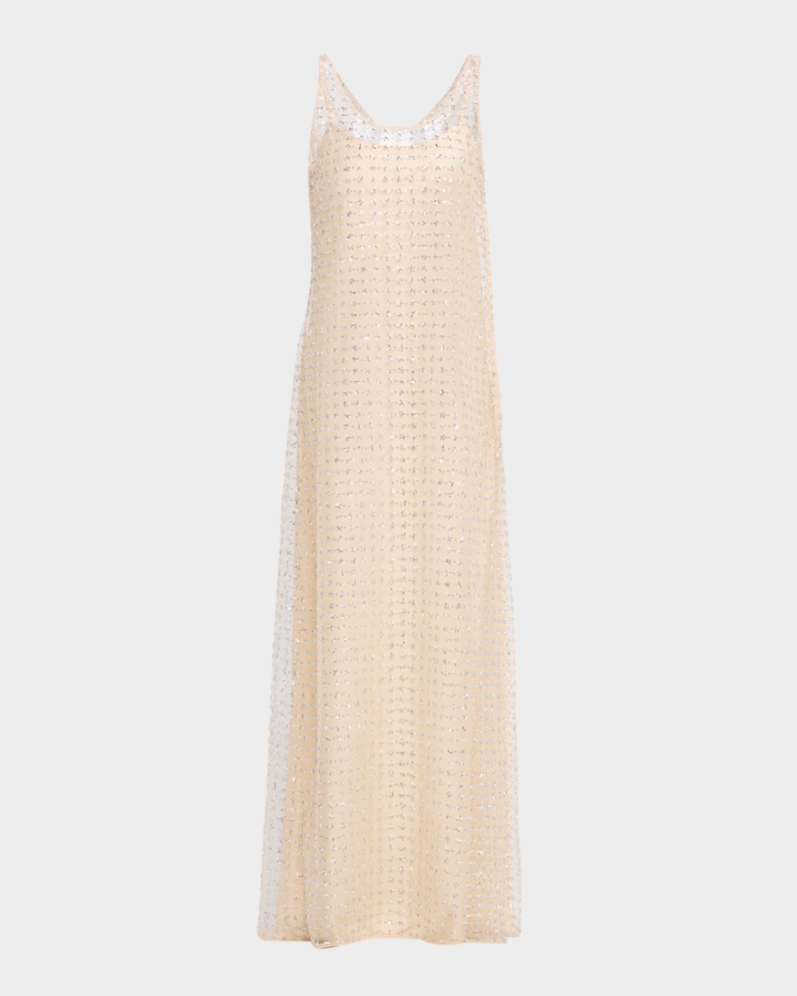 Staud Women's Aurielle Beaded Tulle Maxi Dress - Stardust - Size 2