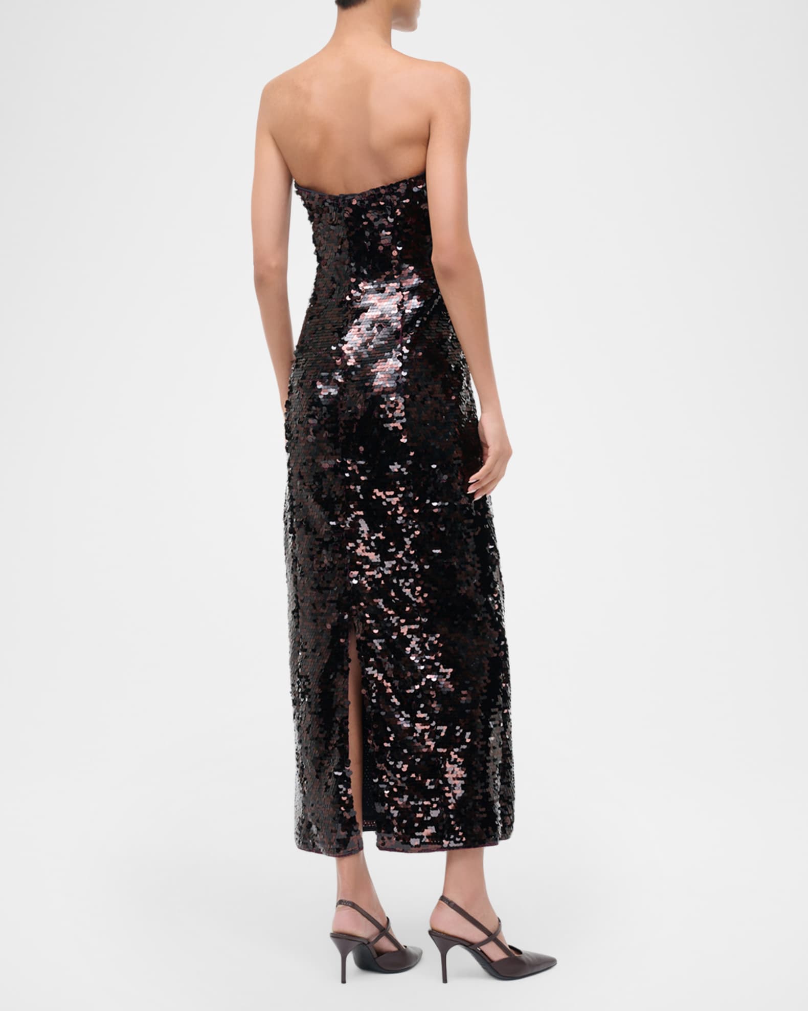 STAUD Cece Sequined Strapless Maxi Dress | Neiman Marcus