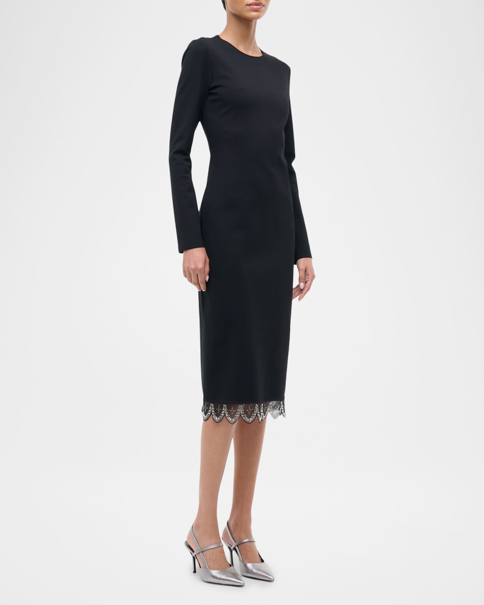 beaded dress staud STAUD | LE SABLE DRESS | GREAT WHITE main image 1