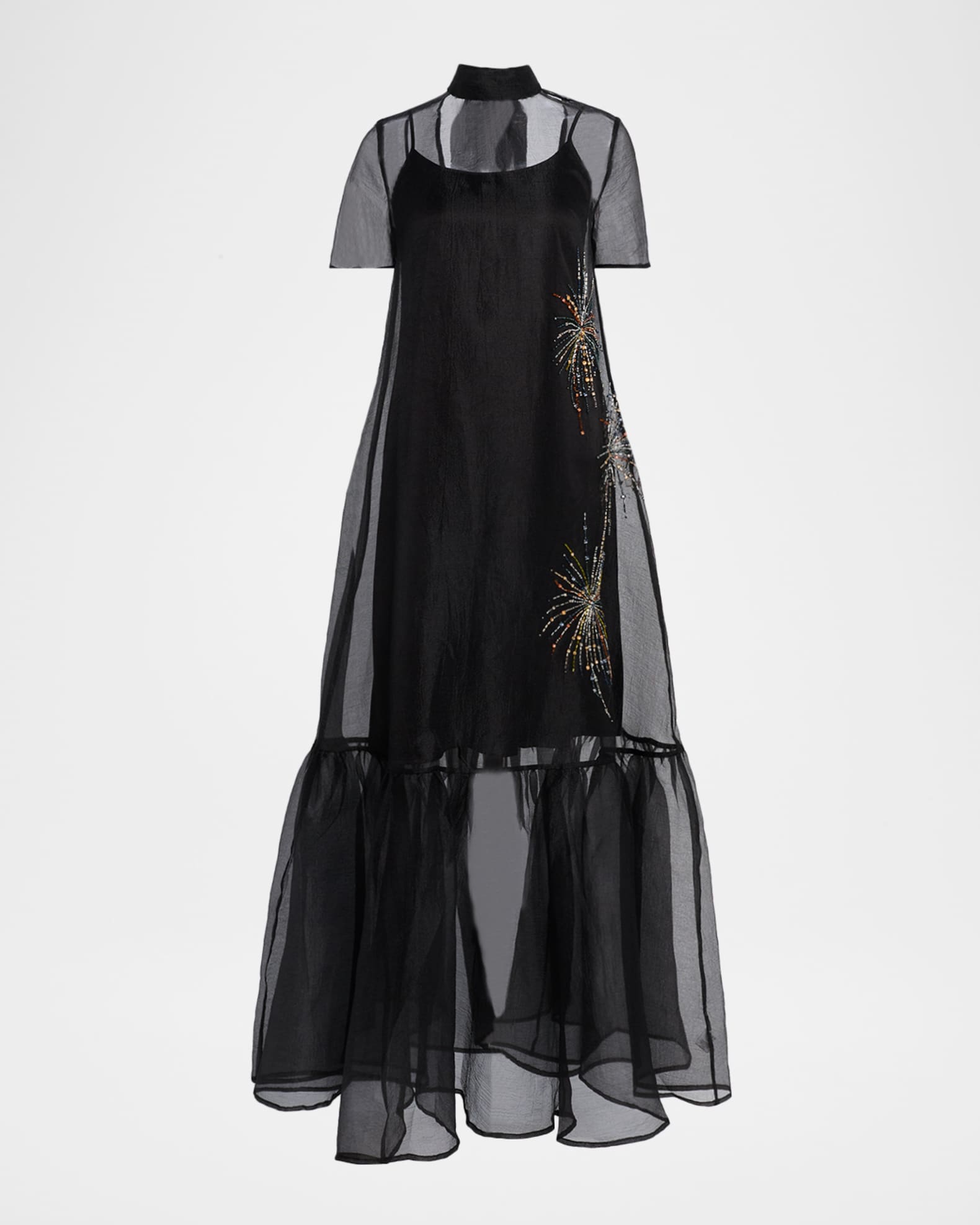 Staud Women's Calluna Beaded Organza Gown - Firework - Size Small