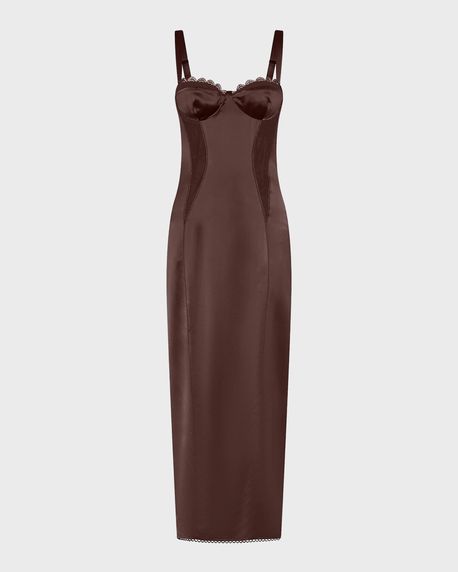 princess polly baby blue dress Terracotta satin midi dress with waterfall neckline main image 1