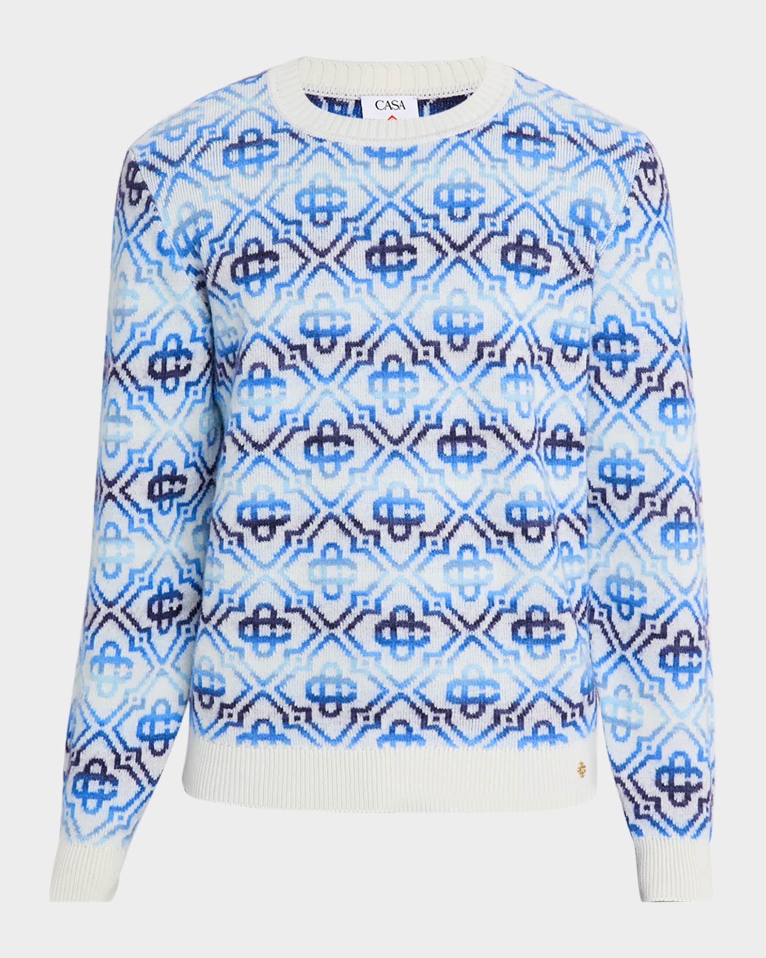 Casablanca ロゴ入りニット CASABLANCA Men's Space Dye Monogram Knit Crewneck Sweater | Neiman
