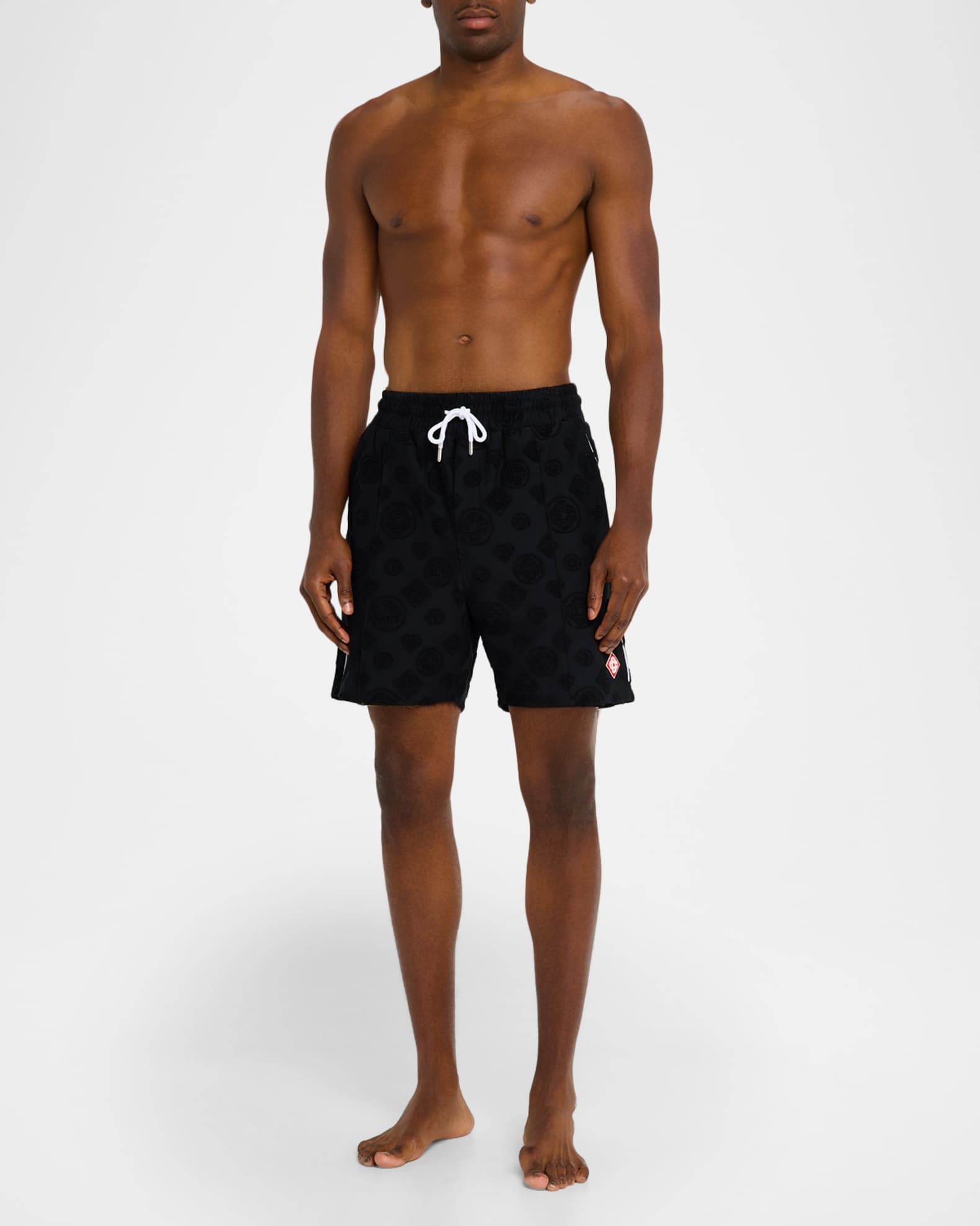 CASABLANCA Men's Monogram Jacquard Towelling Shorts | Neiman Marcus