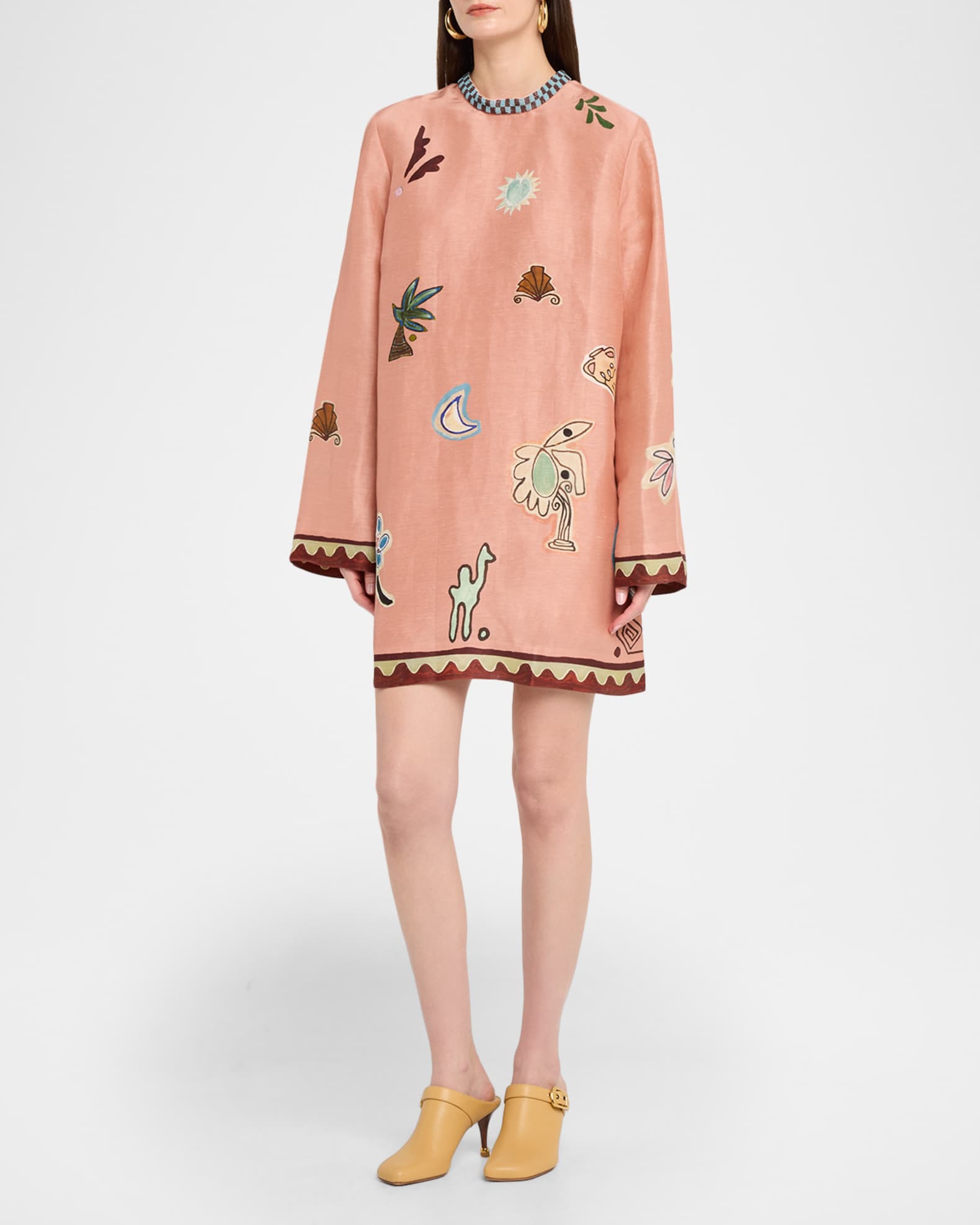 alemais hearts embroidered mini dress PLAY EMBROIDERED MINI DRESS