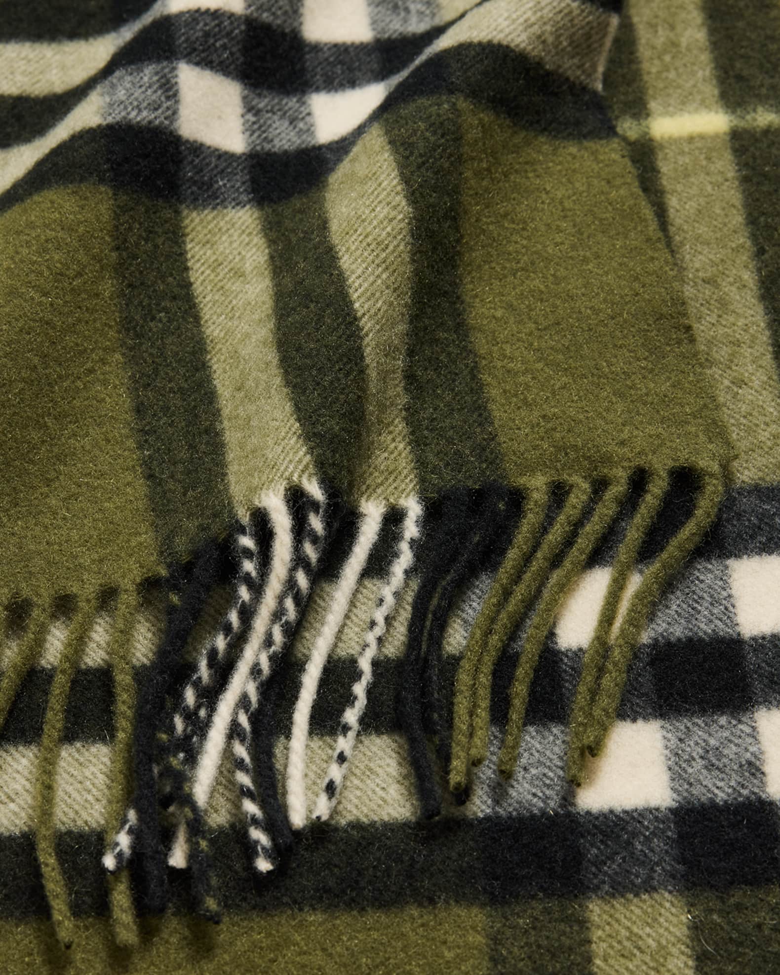 Burberry Men's Wide Check Cashmere Scarf | Neiman Marcus