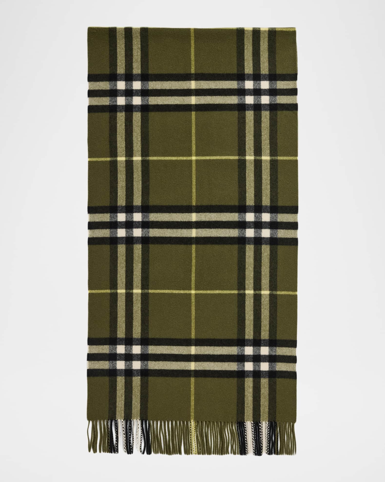 Burberry Men's Wide Check Cashmere Scarf | Neiman Marcus