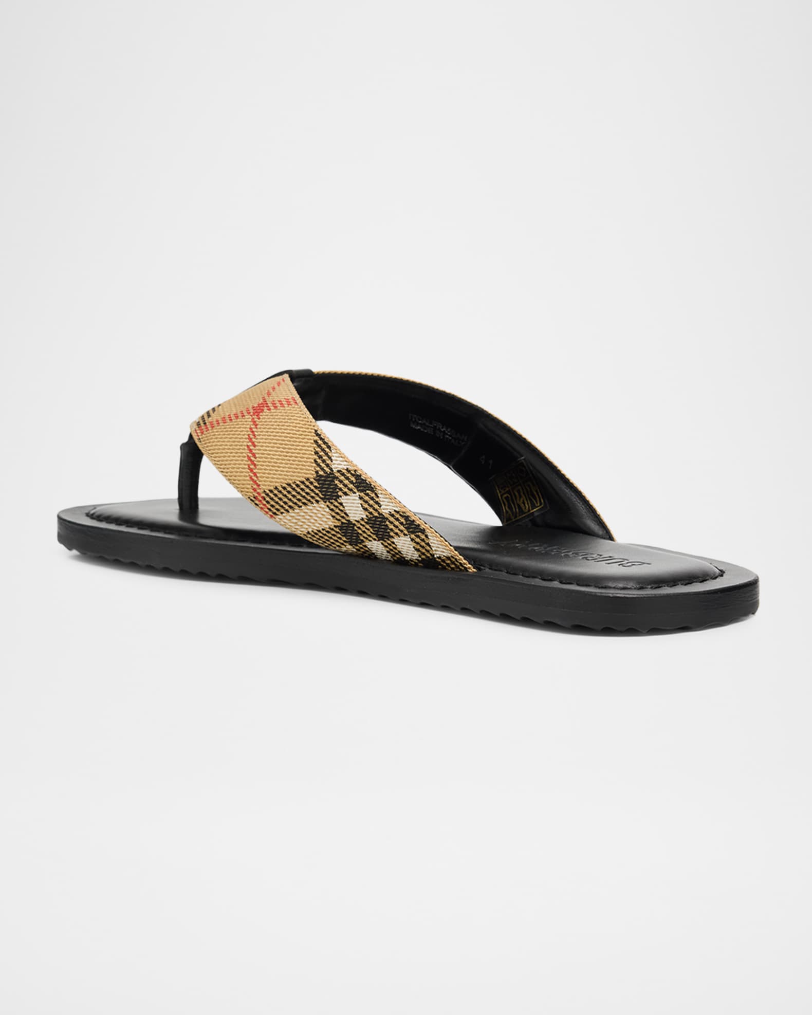 Burberry Men's Check Pavilion Flip-Flop Sandals​ | Neiman Marcus