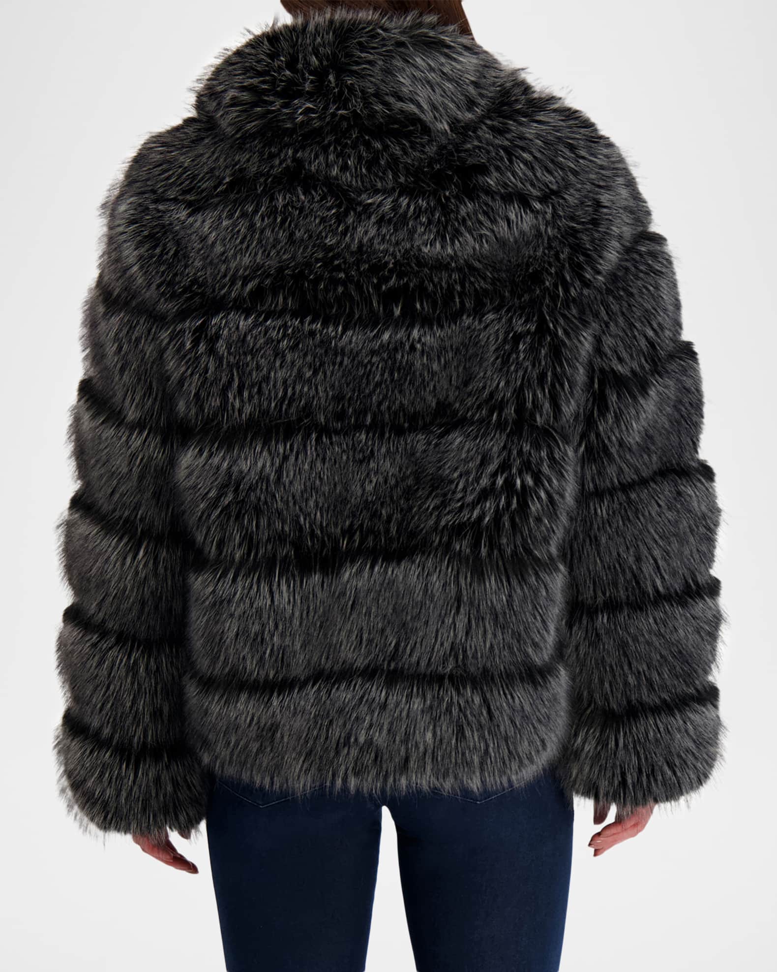 Lyla Grant Fur-Free Quilted Faux Fox Coat | Neiman Marcus