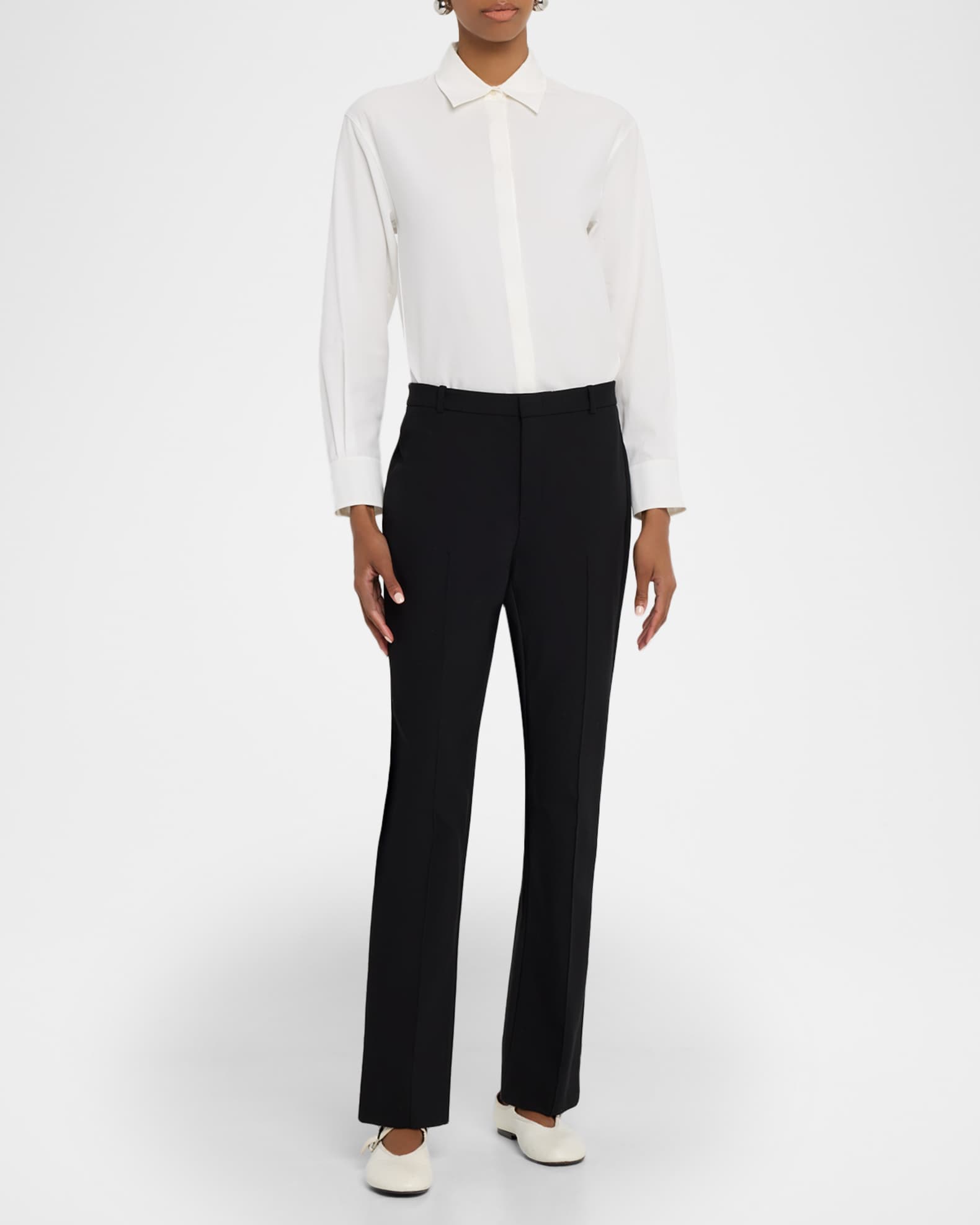 vince cigarette pants Vince Women's Mid-Rise Slim Cigarette Pants - Black