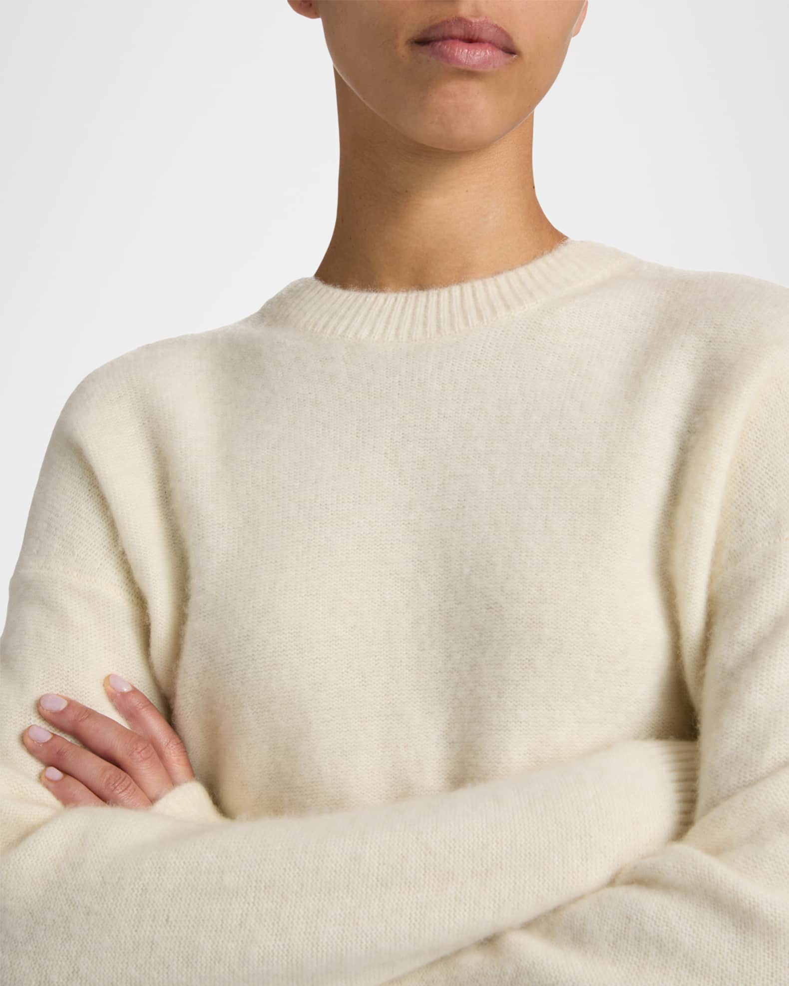 Vince Boiled Cashmere Crewneck Sweater | Neiman Marcus