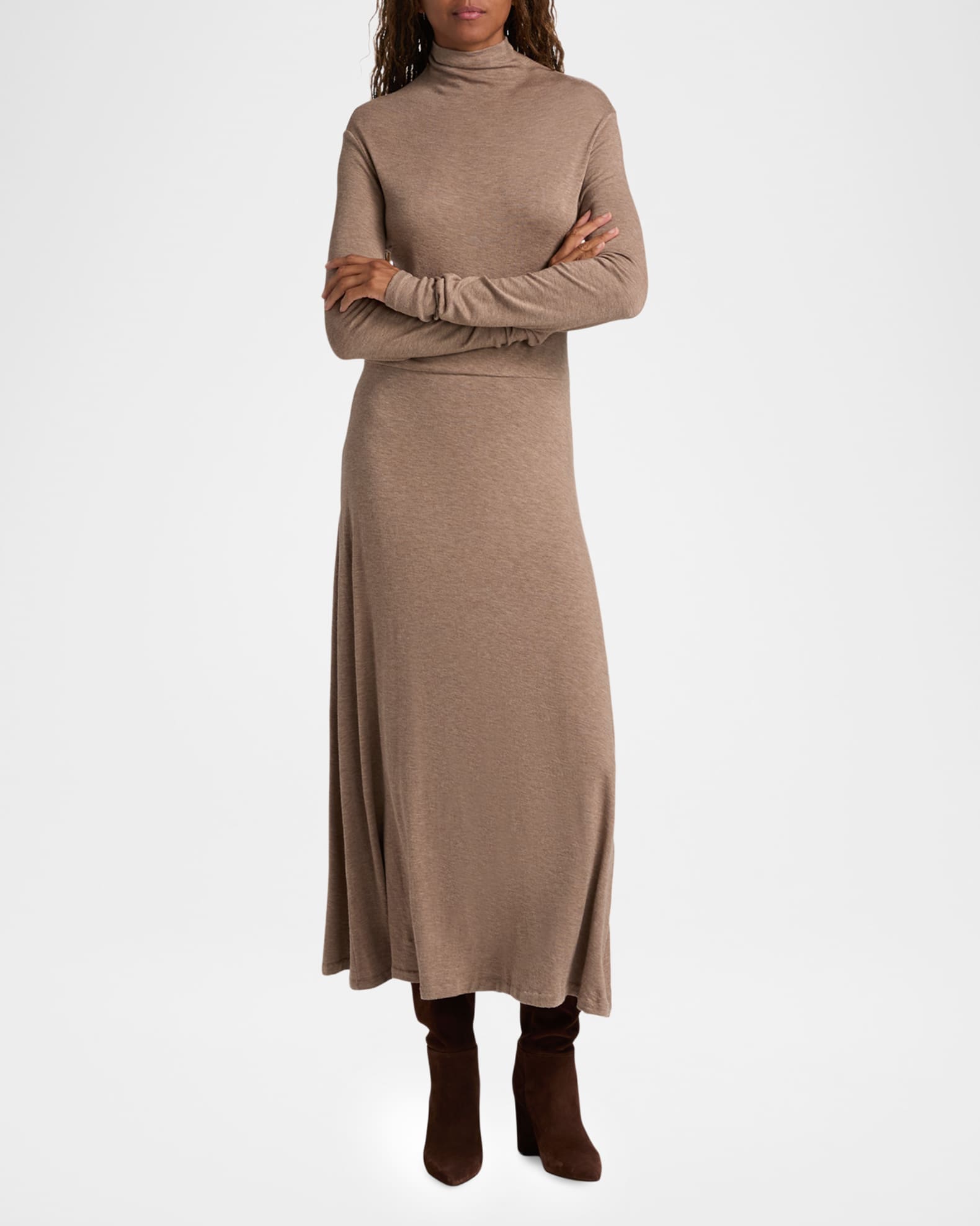 slim fit dress slacks Navy Embellished Long Sleeve Fitted Jersey Gown main image 1