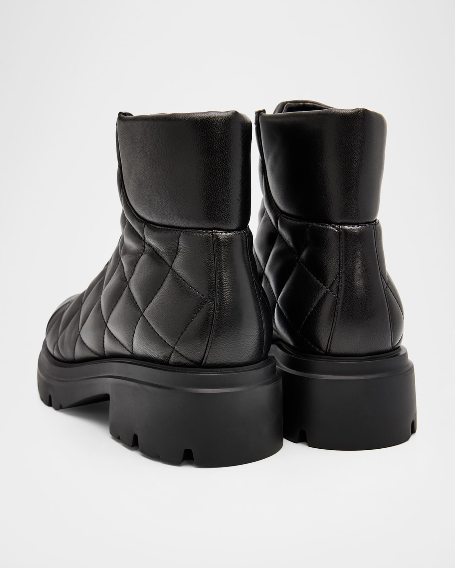 Stuart Weitzman Hudson Quilted Leather Hiker Booties | Neiman Marcus