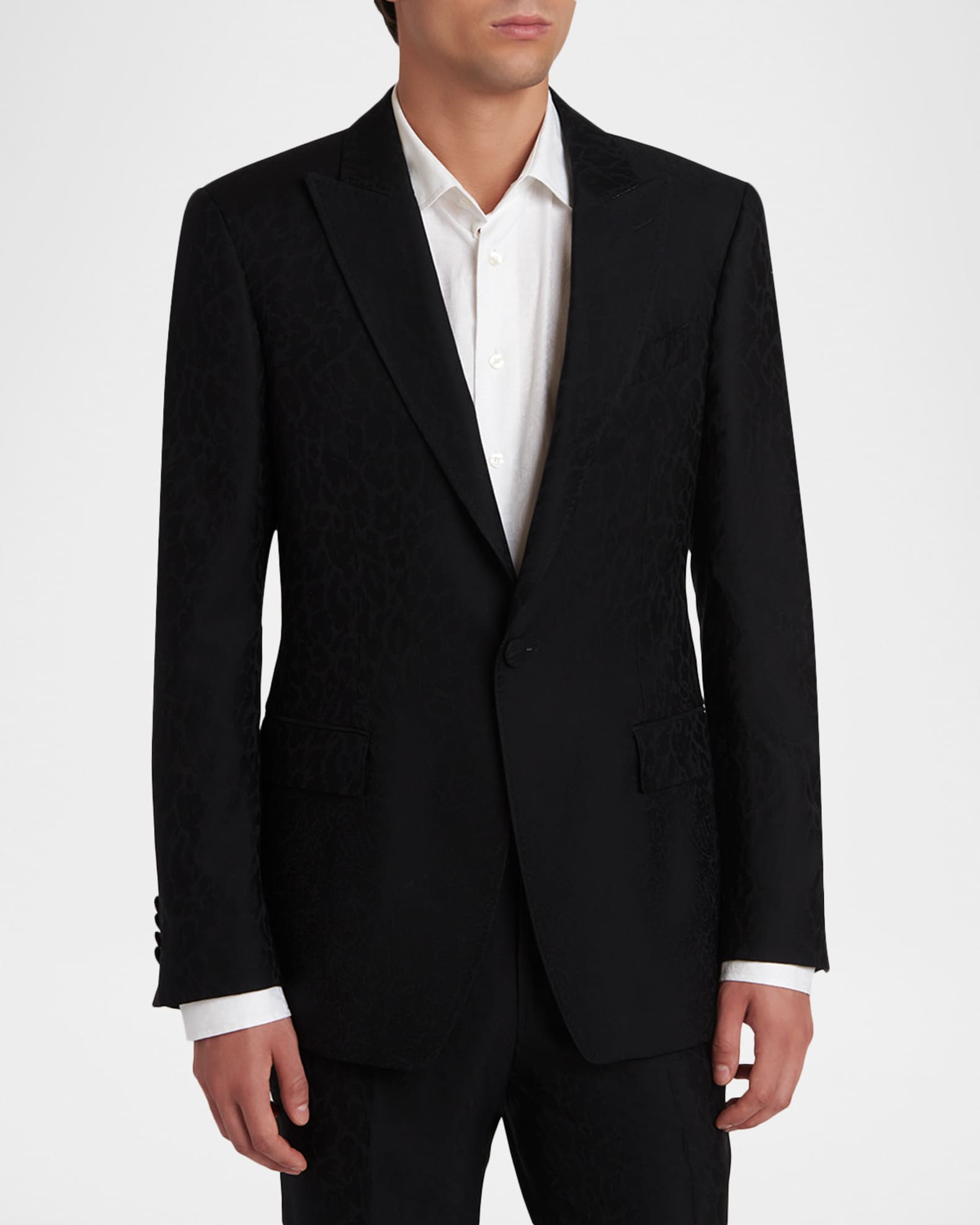 Etro Men's Leopard-Jacquard Single-Breasted Sport Coat | Neiman Marcus