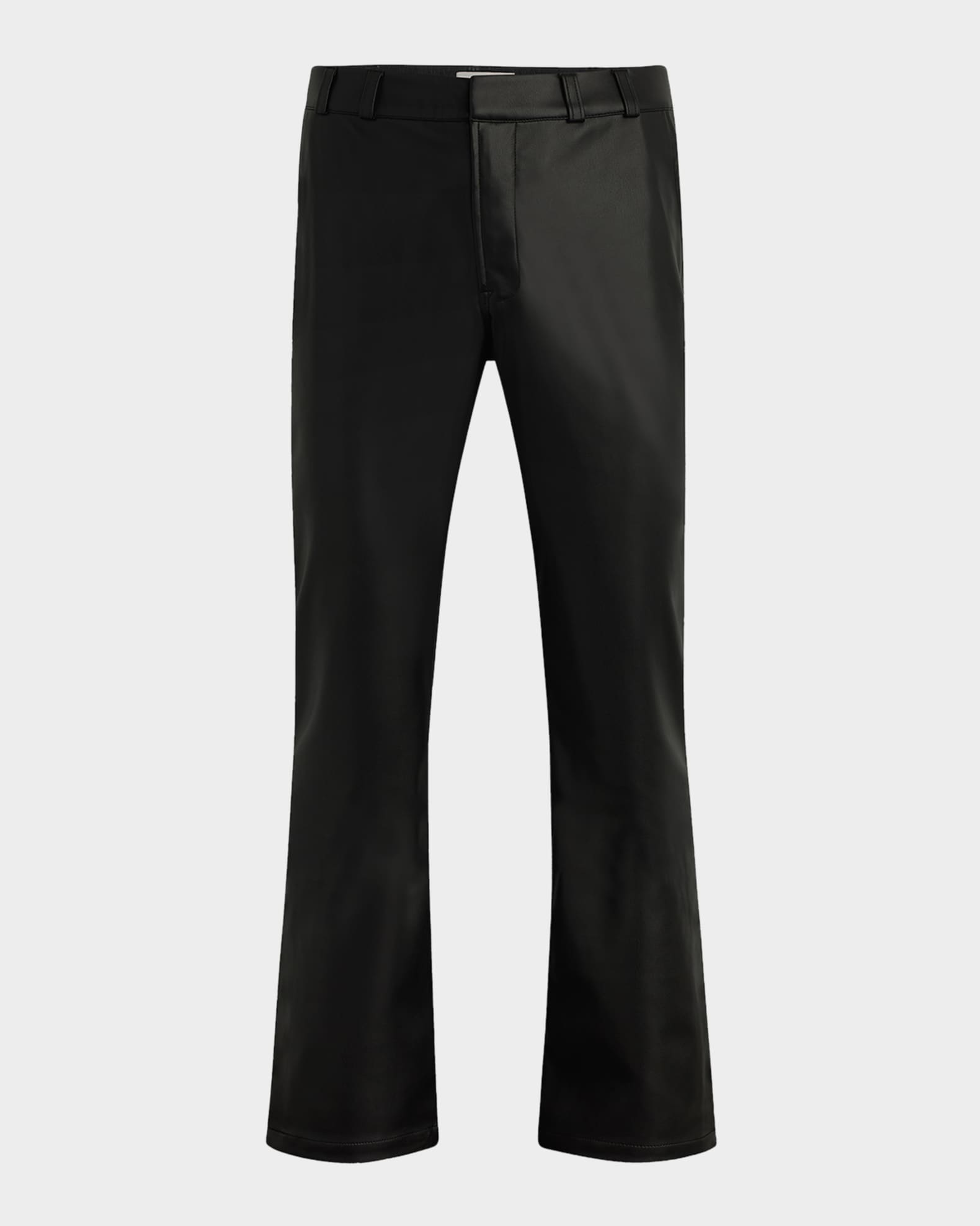 Hudson Men's Walker Vegan Leather Kick-Flare Pants | Neiman Marcus