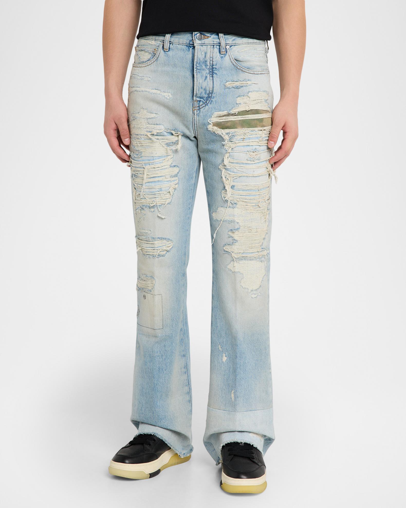 Amiri Men's Repaired Bootcut Jeans | Neiman Marcus