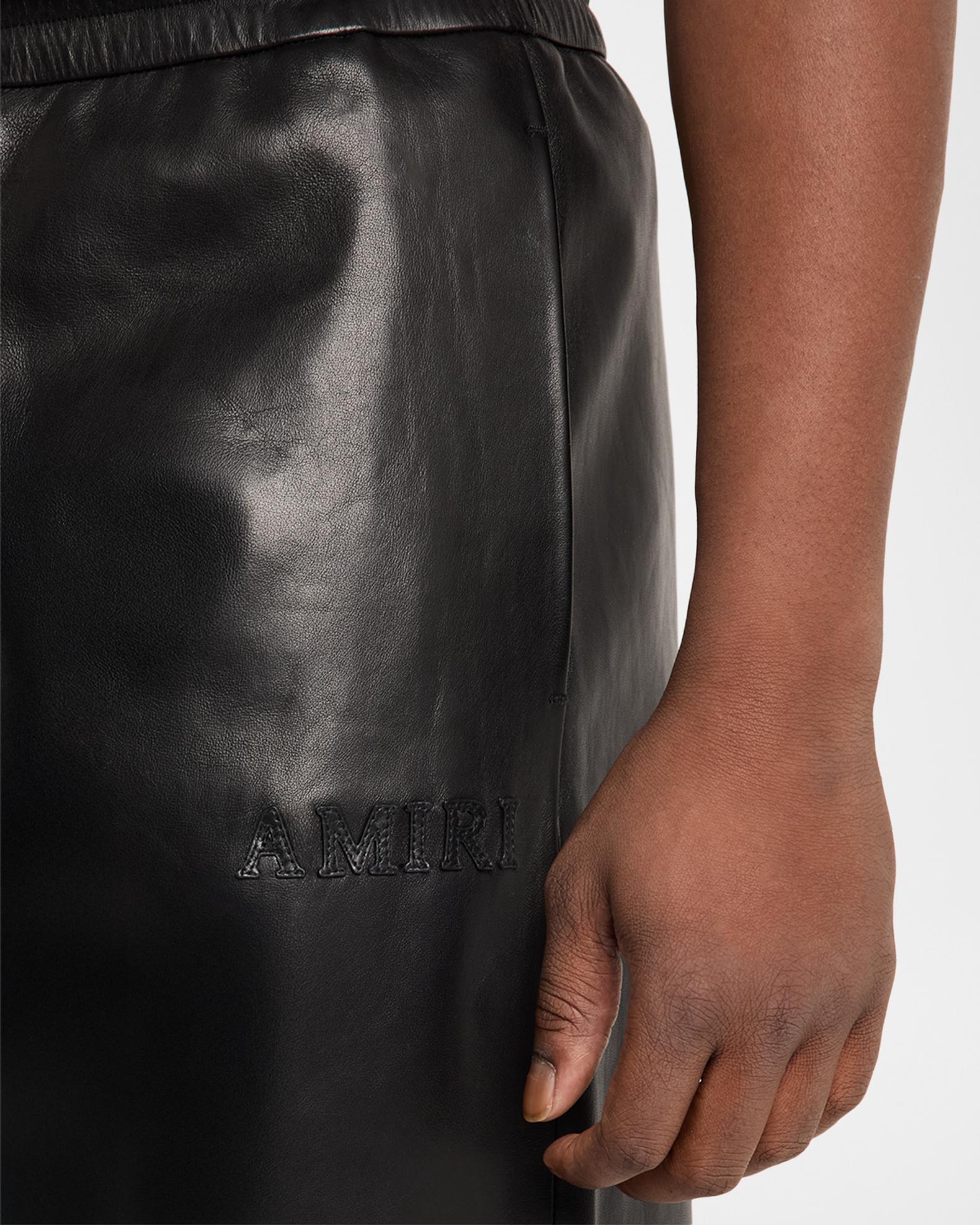 Amiri Men's Leather Wide-Leg Track Pants | Neiman Marcus