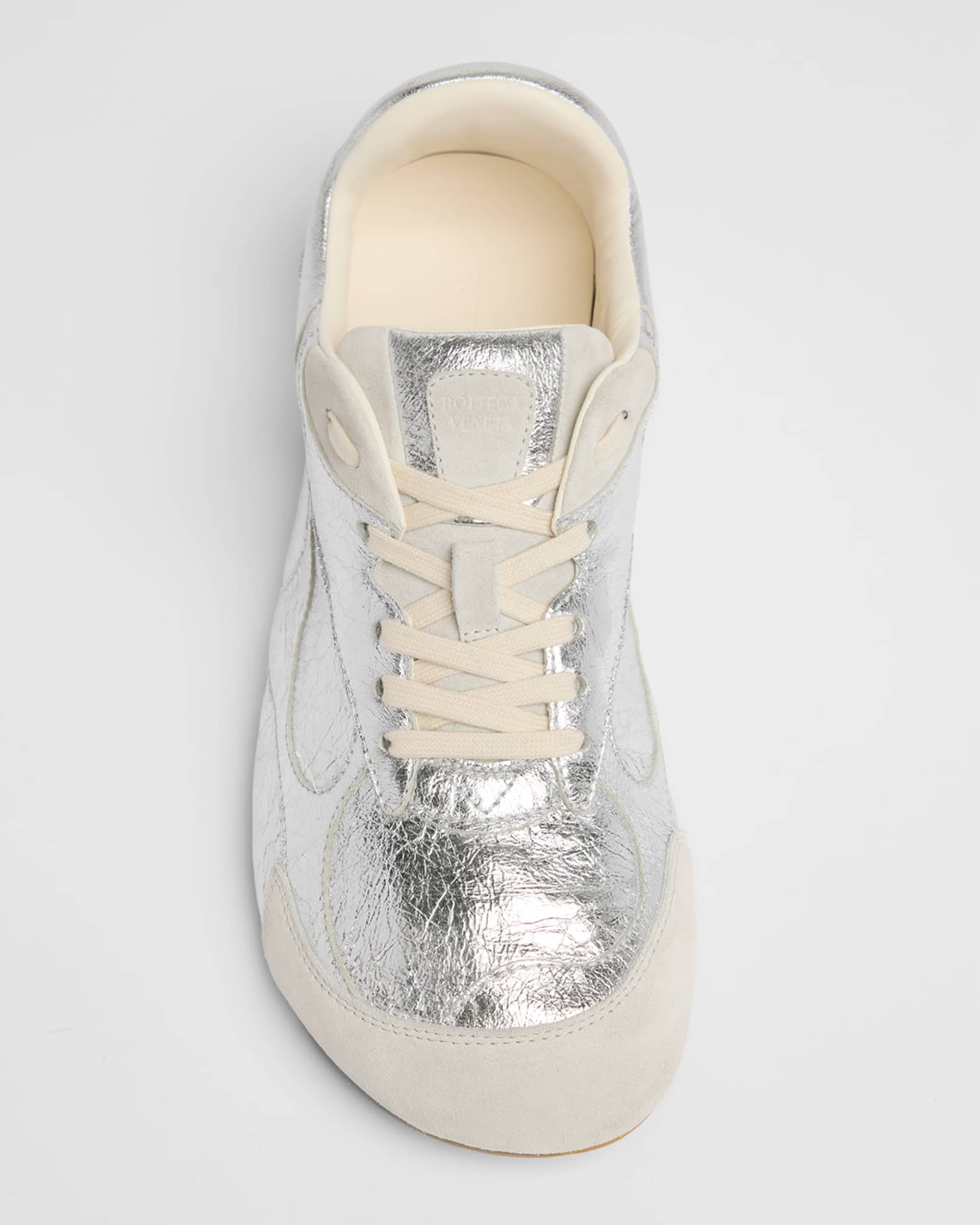 Bottega Veneta Men's Orbit Flash Laminated Leather Low-Top