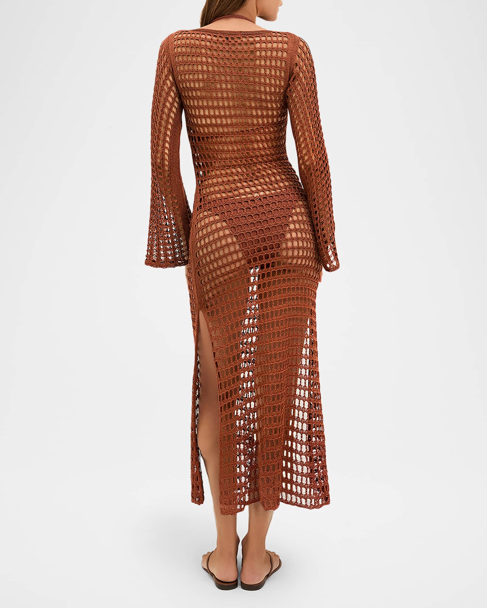 hex knit dress Long Buckled Knit Dress