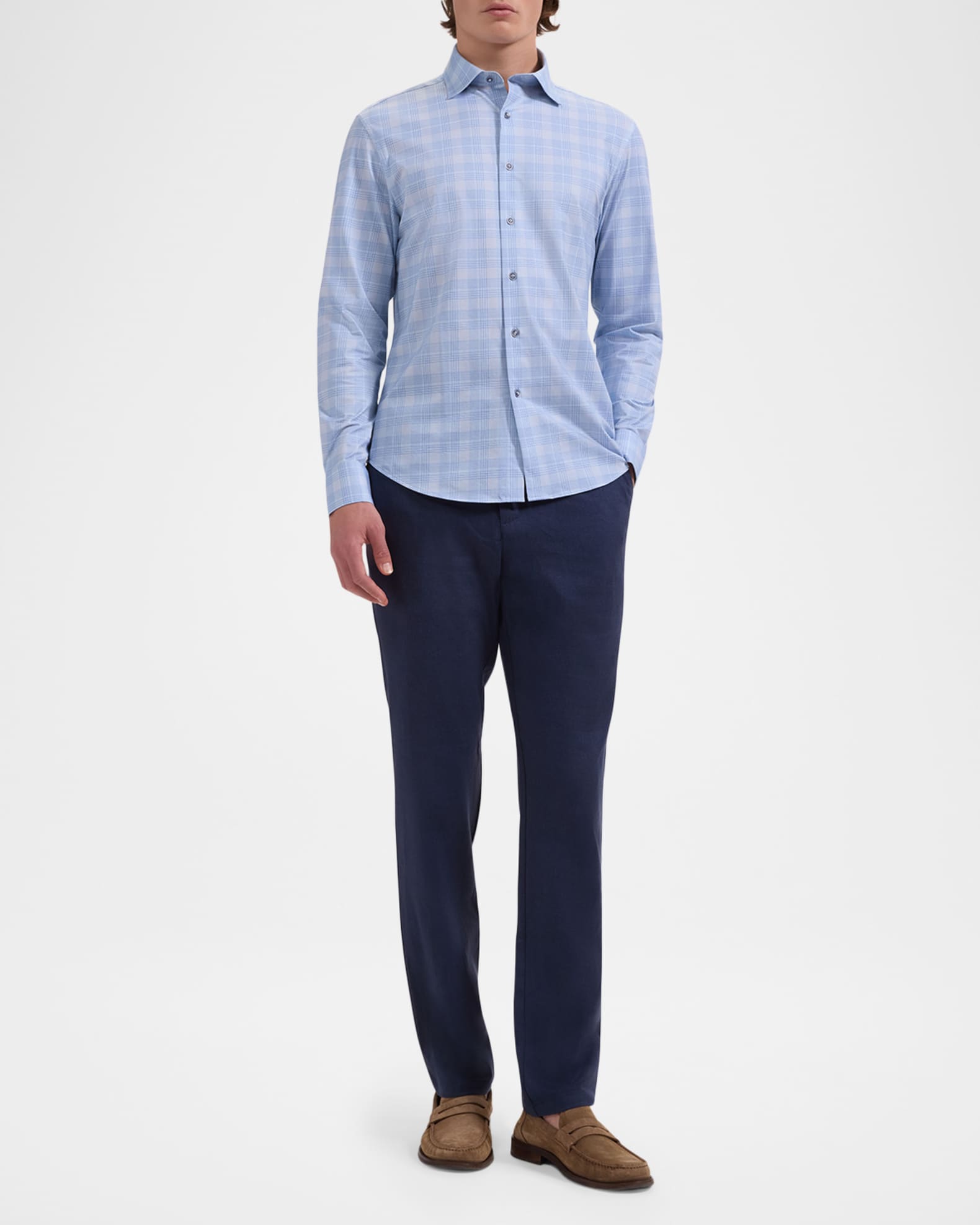 bugatchi dress shirt James stretch comfort 92% cotton Buy DESIGNER Bugatchi Uomo Long