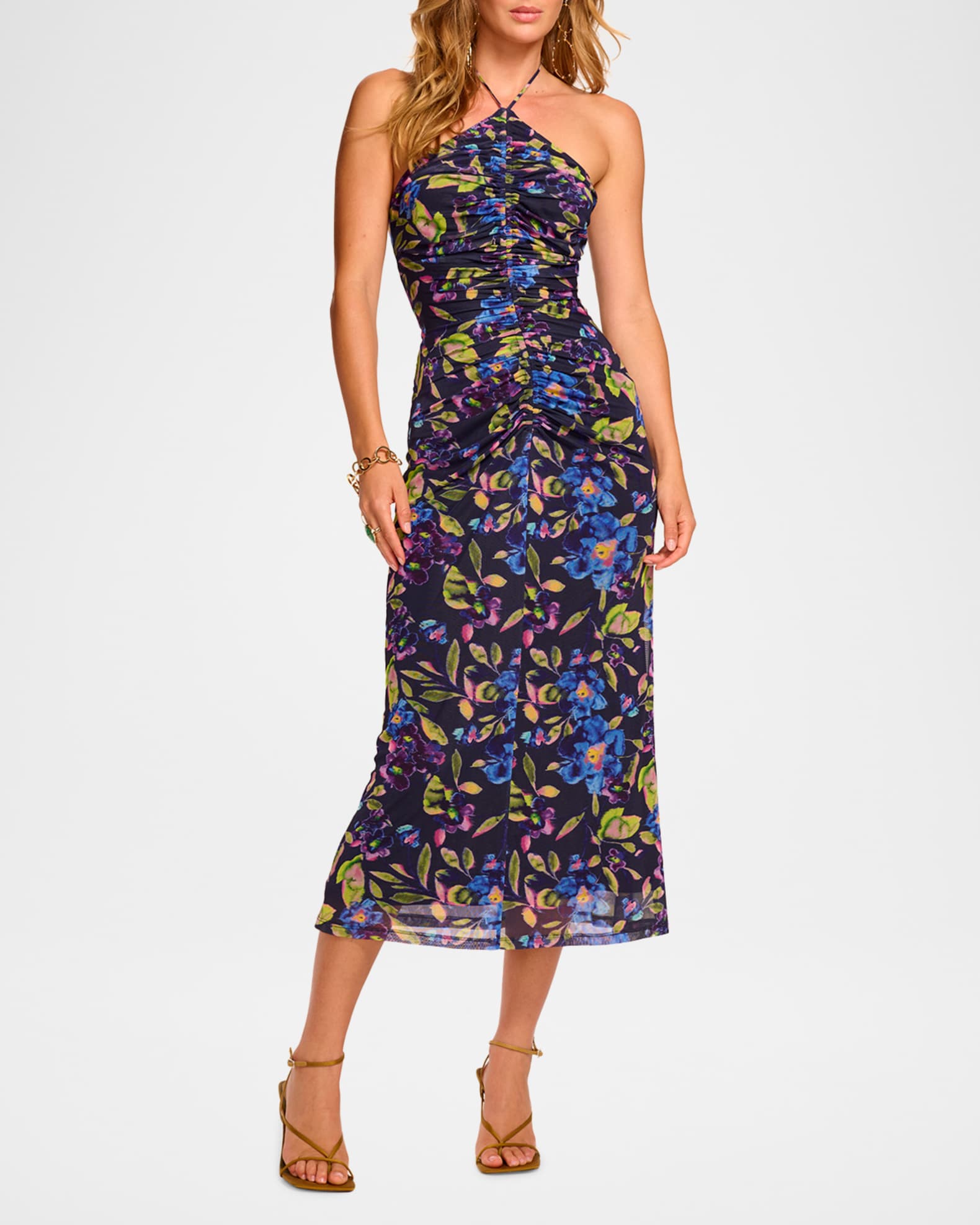 The Aveline Halter Crystal Silhouette Gown