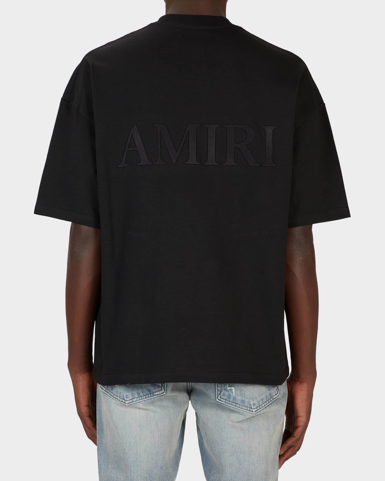 Amiri Men's Back-Logo Oversized Crewneck T-Shirt | Neiman Marcus