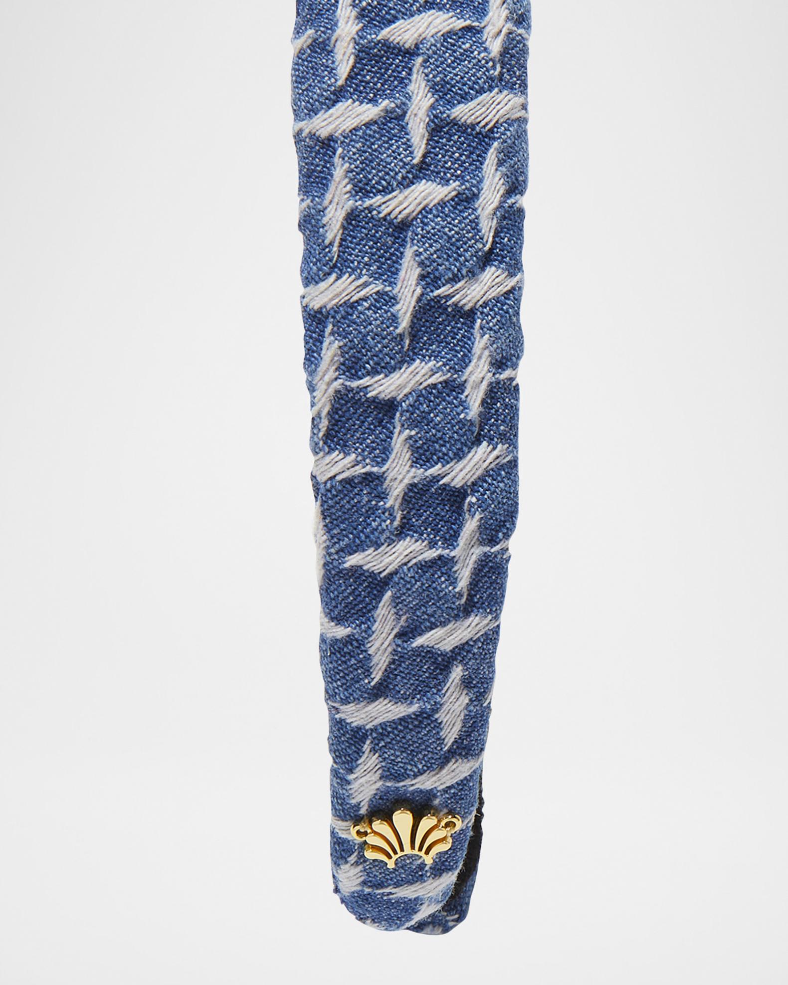 Lele Sadoughi Charlotte Lattice Denim Headband | Neiman Marcus