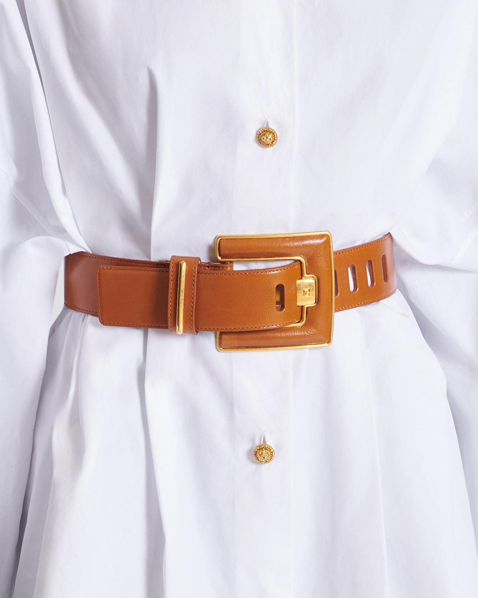 BALMAIN LEATHER WAIST BELT Balmain Perfume Leather Belt | Neiman Marcus main image 4
