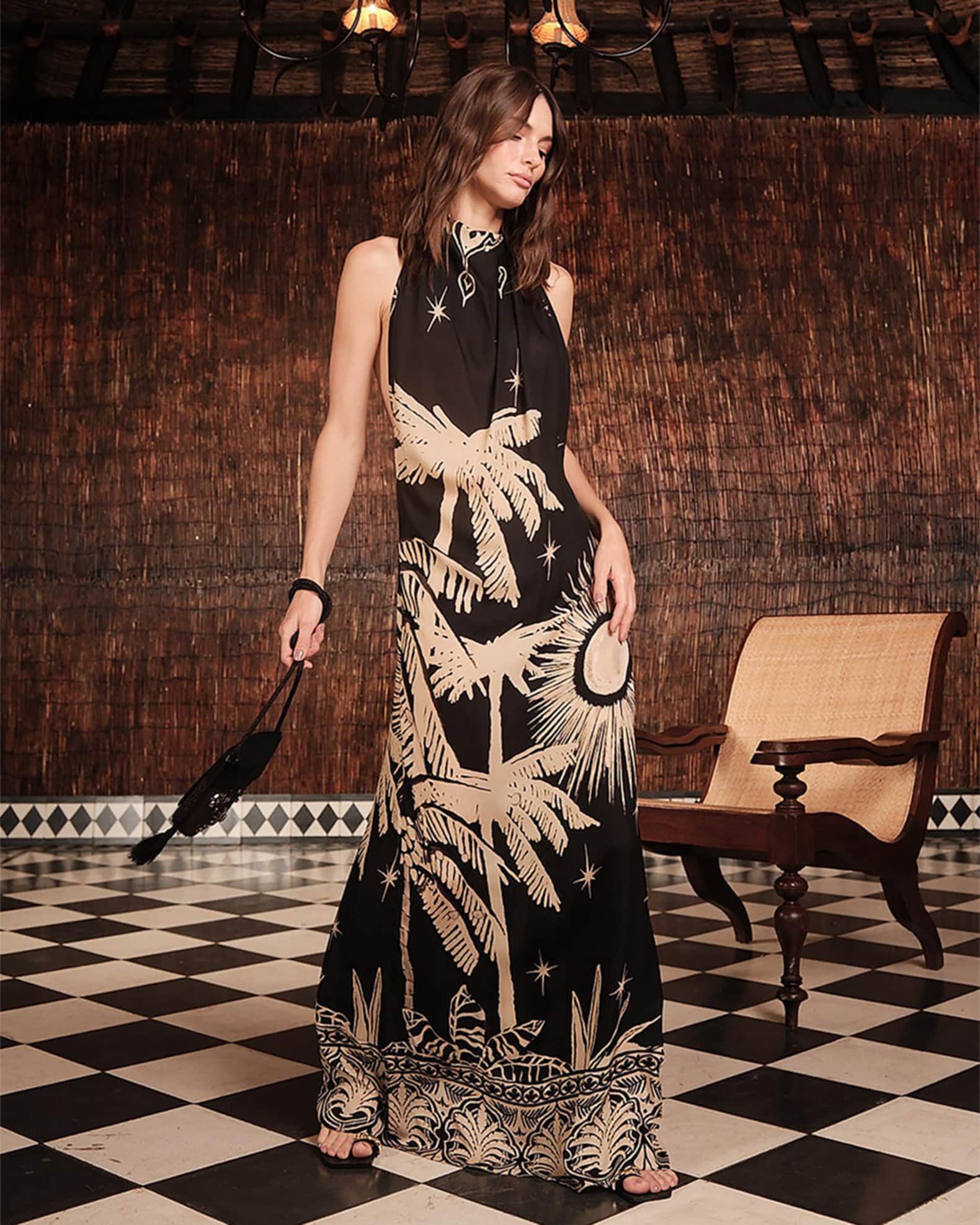 ohga オーガ　ポップアップ購入　フラワーベスト　ジレ　セレモニー　yori Johanna Ortiz Musical Flower Maxi Dress | Neiman Marcus