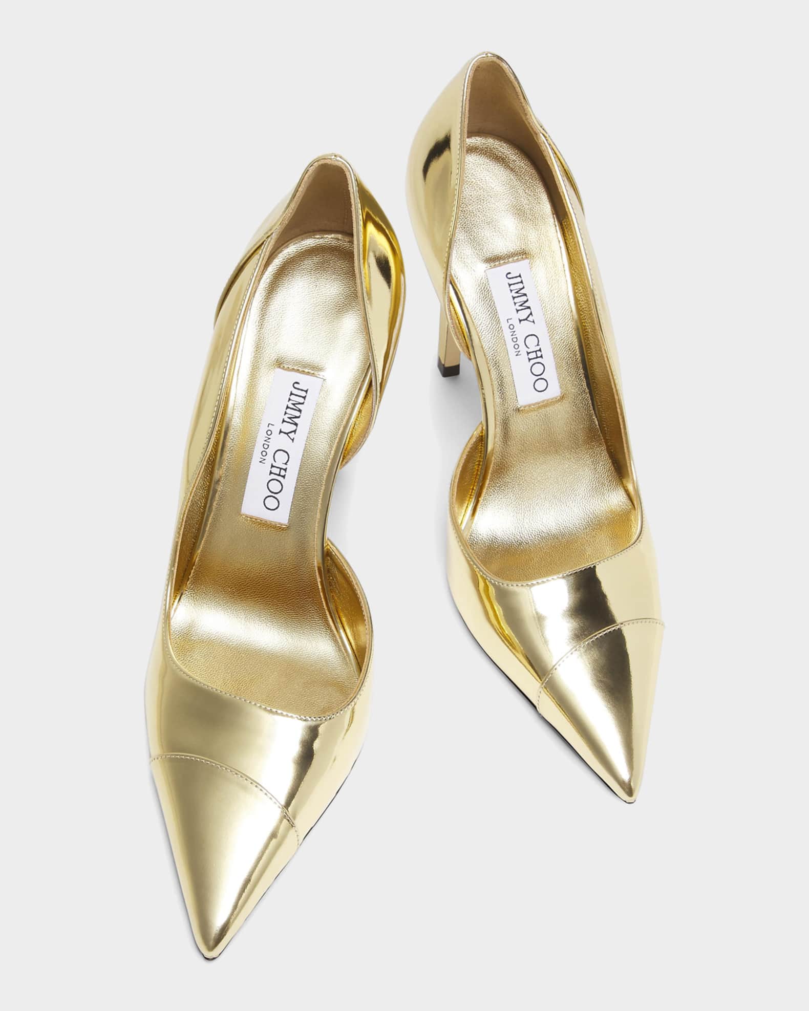 Jimmy Choo 100mm Brigitte Metallic Leather Pumps | Neiman Marcus