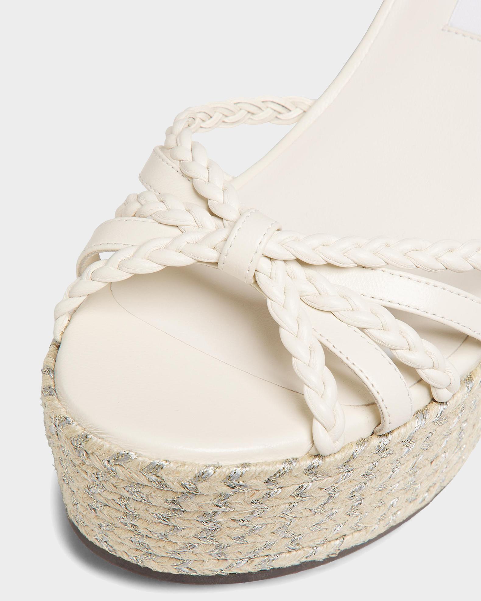 Jimmy Choo 100mm Dree Leather Espadrille Wedge Sandals | Neiman Marcus