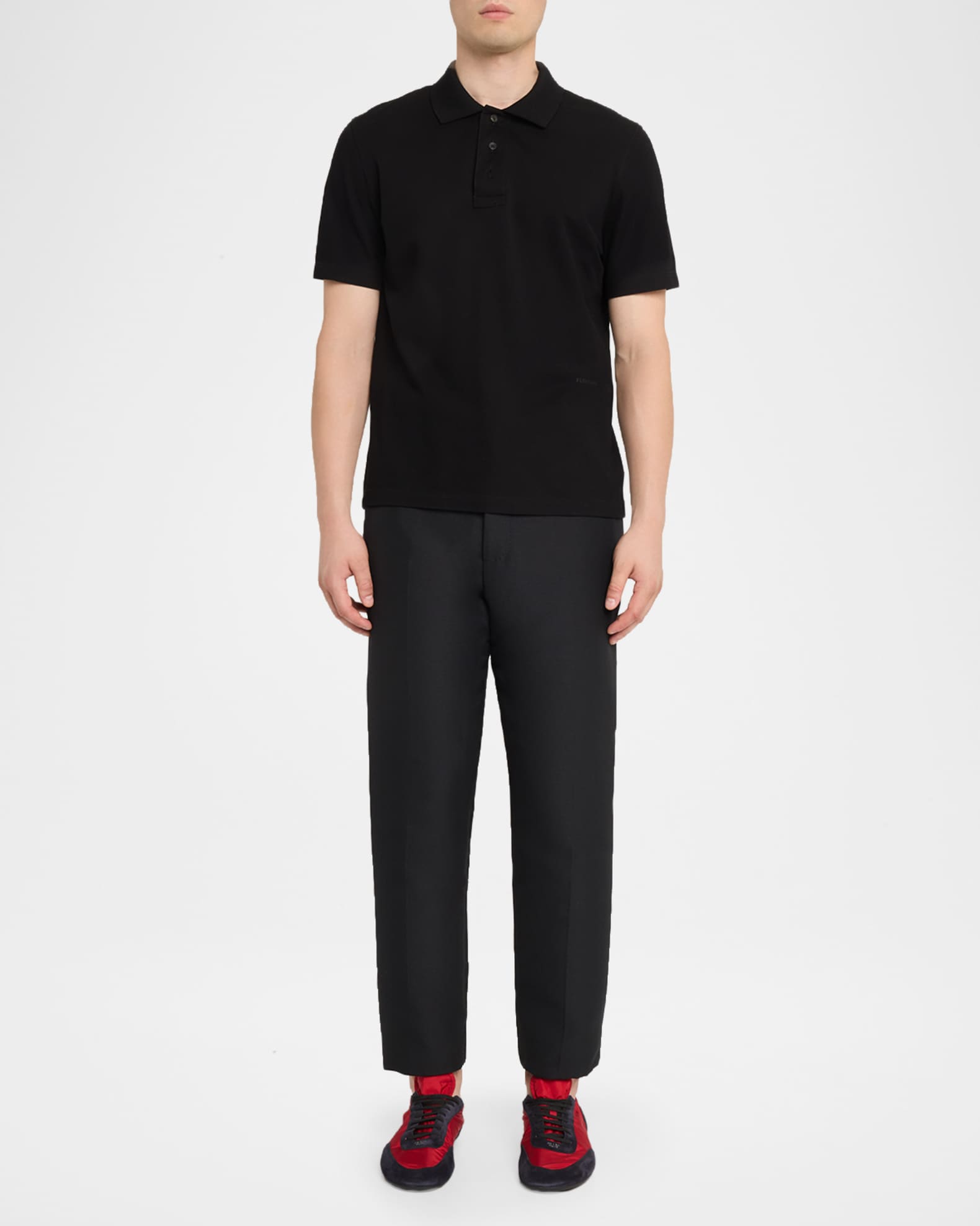 Prada Men's Collapse Re-Nylon and Suede Slip-On Sneakers | Neiman