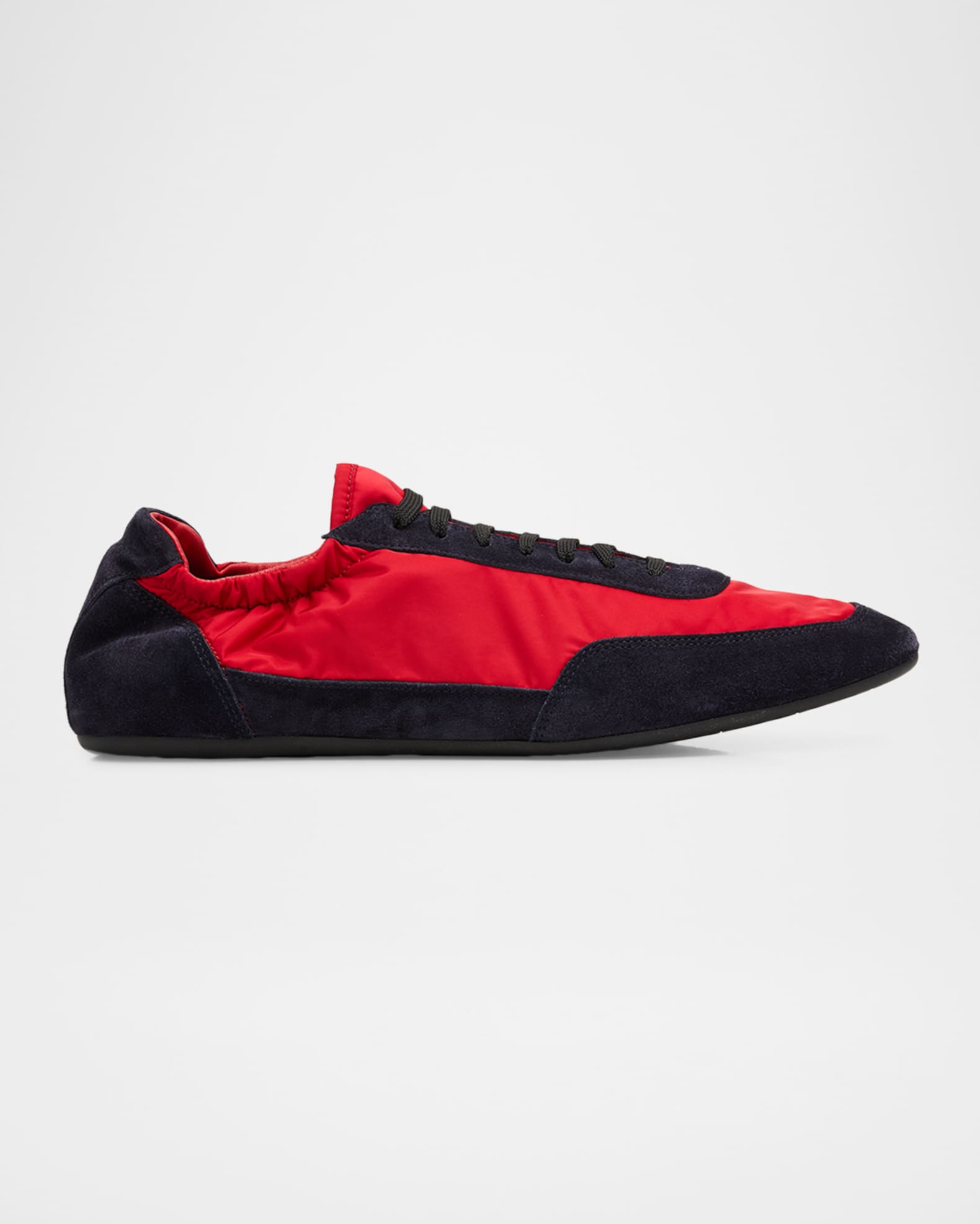 Prada Men's Collapse Re-Nylon and Suede Slip-On Sneakers | Neiman