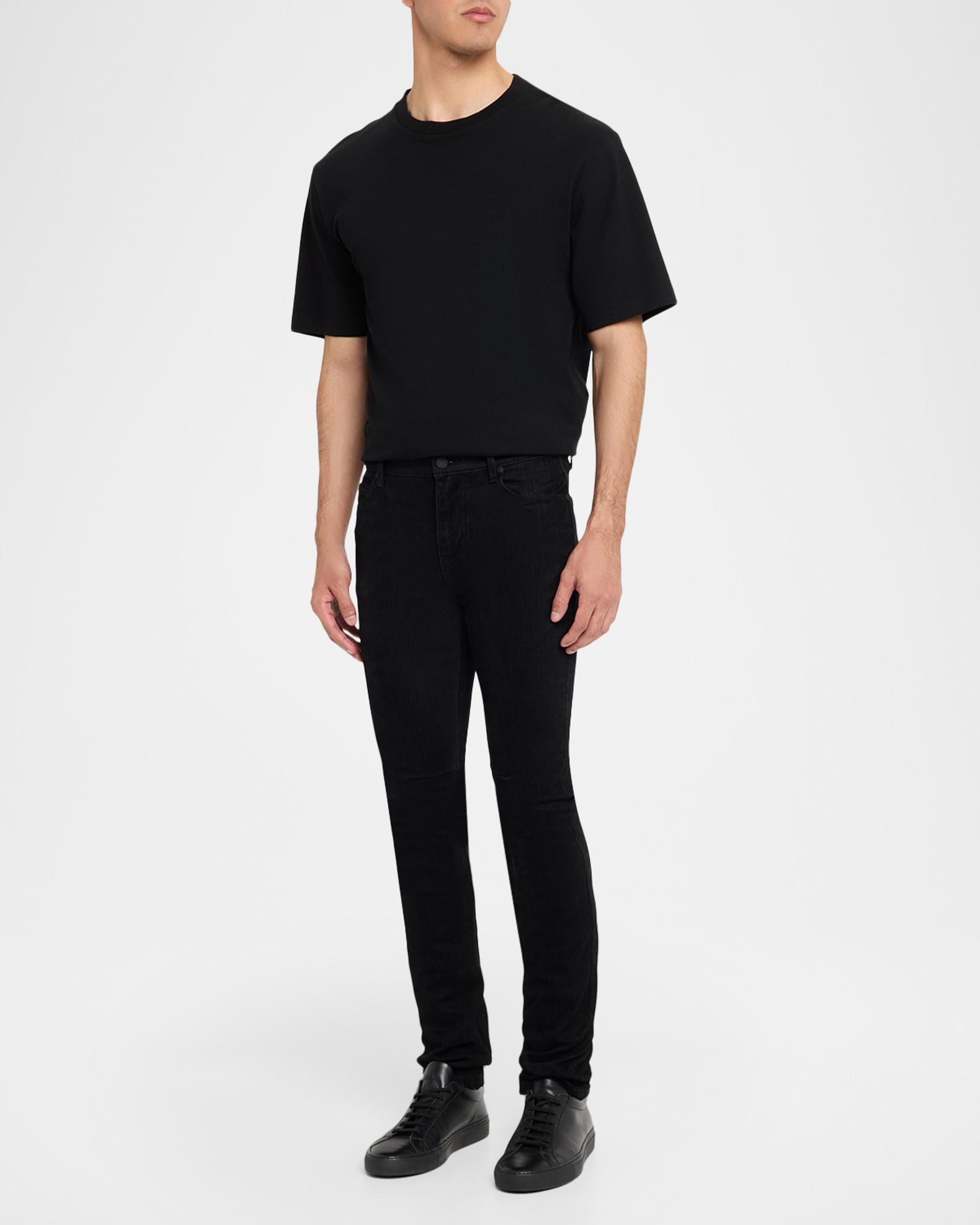 RTA Men's Bryant Black Denim Ripped Skinny Jeans | Neiman Marcus