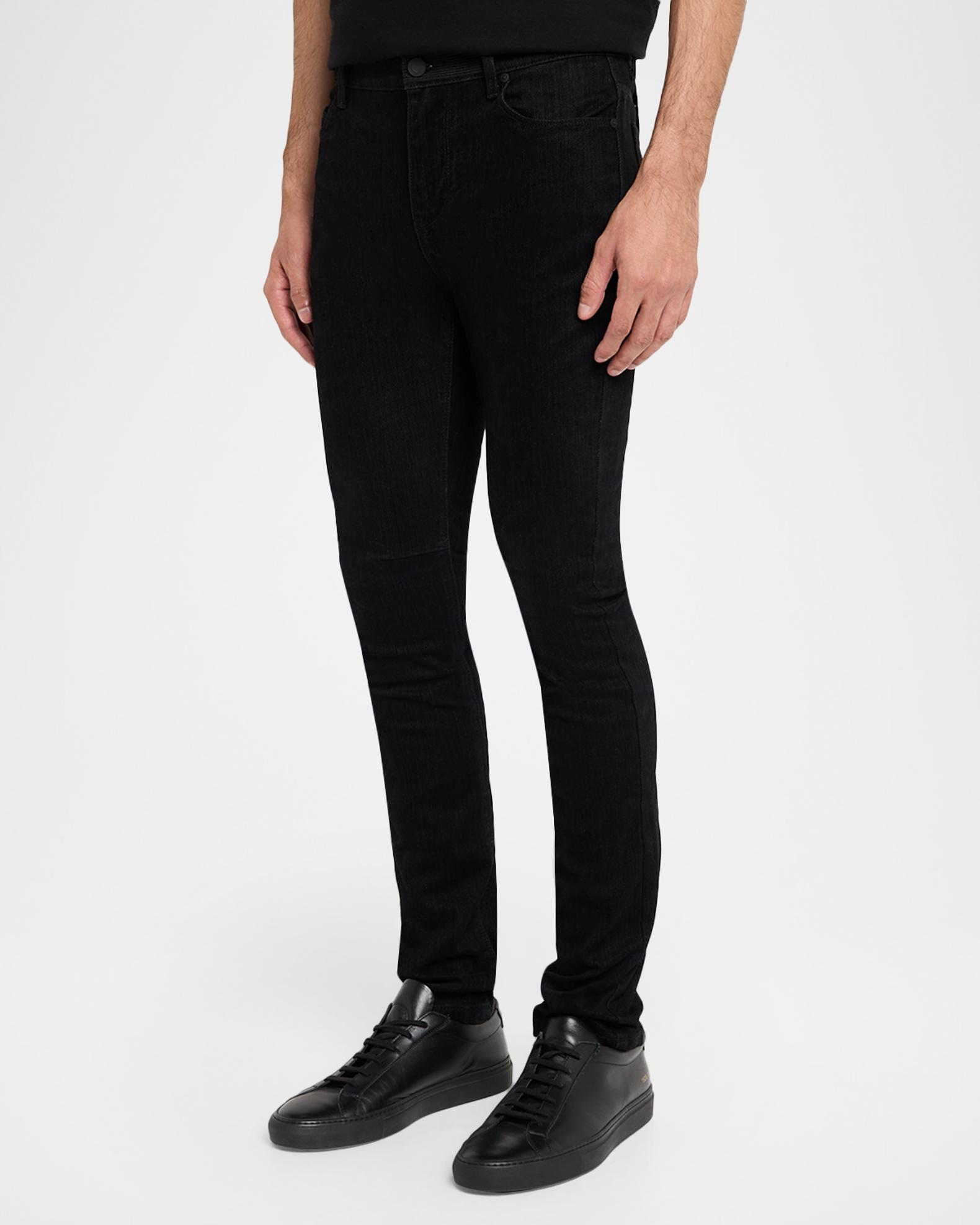 RTA Men's Bryant Black Denim Ripped Skinny Jeans | Neiman Marcus