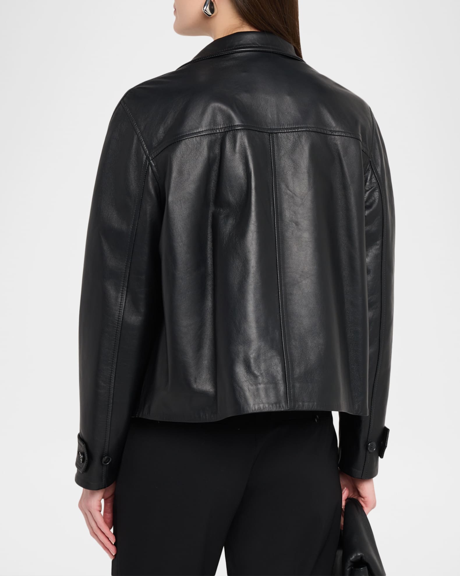 Proenza Schouler White Label Gio Lambskin Leather Jacket | Neiman