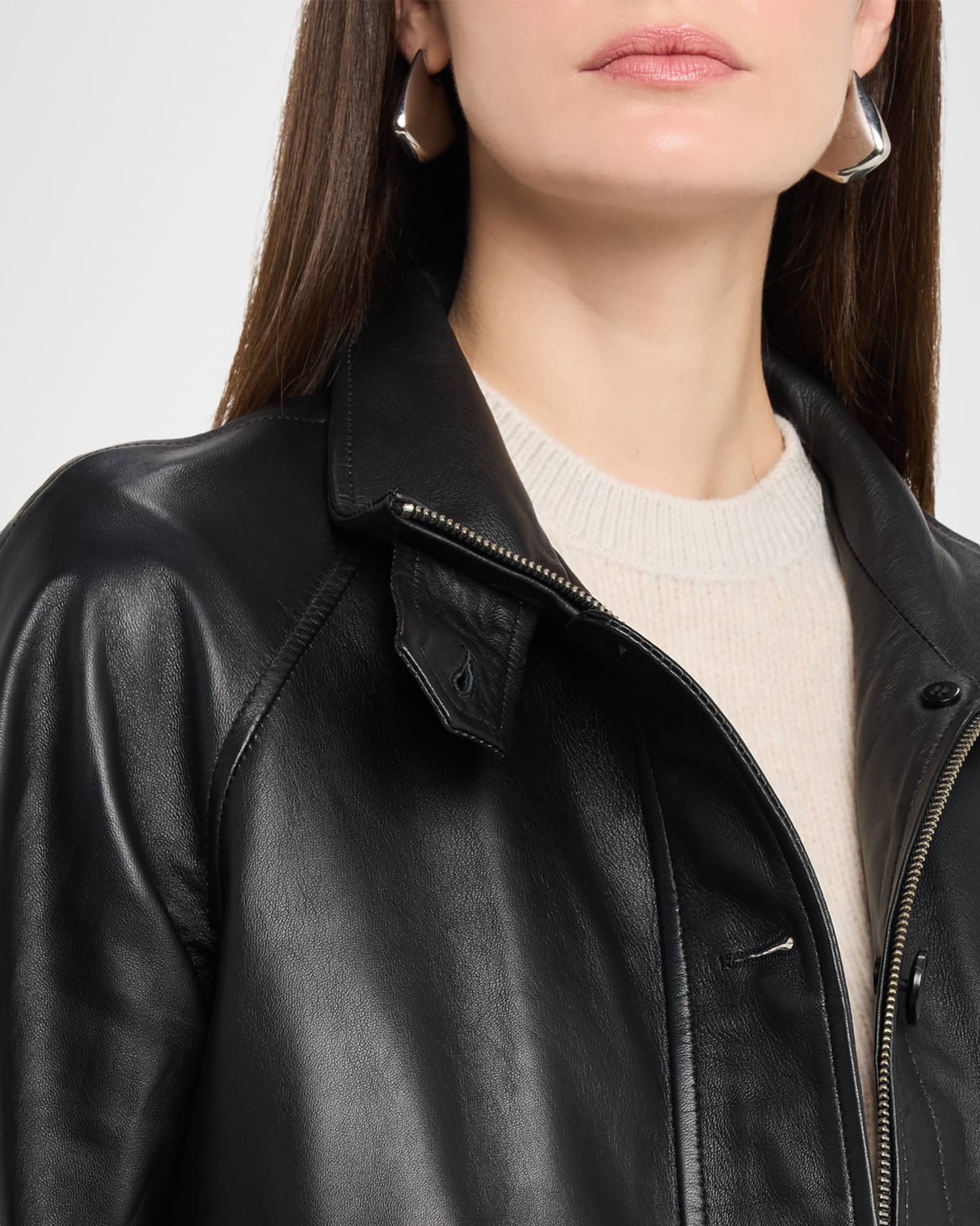 Proenza Schouler White Label Gio Lambskin Leather Jacket | Neiman